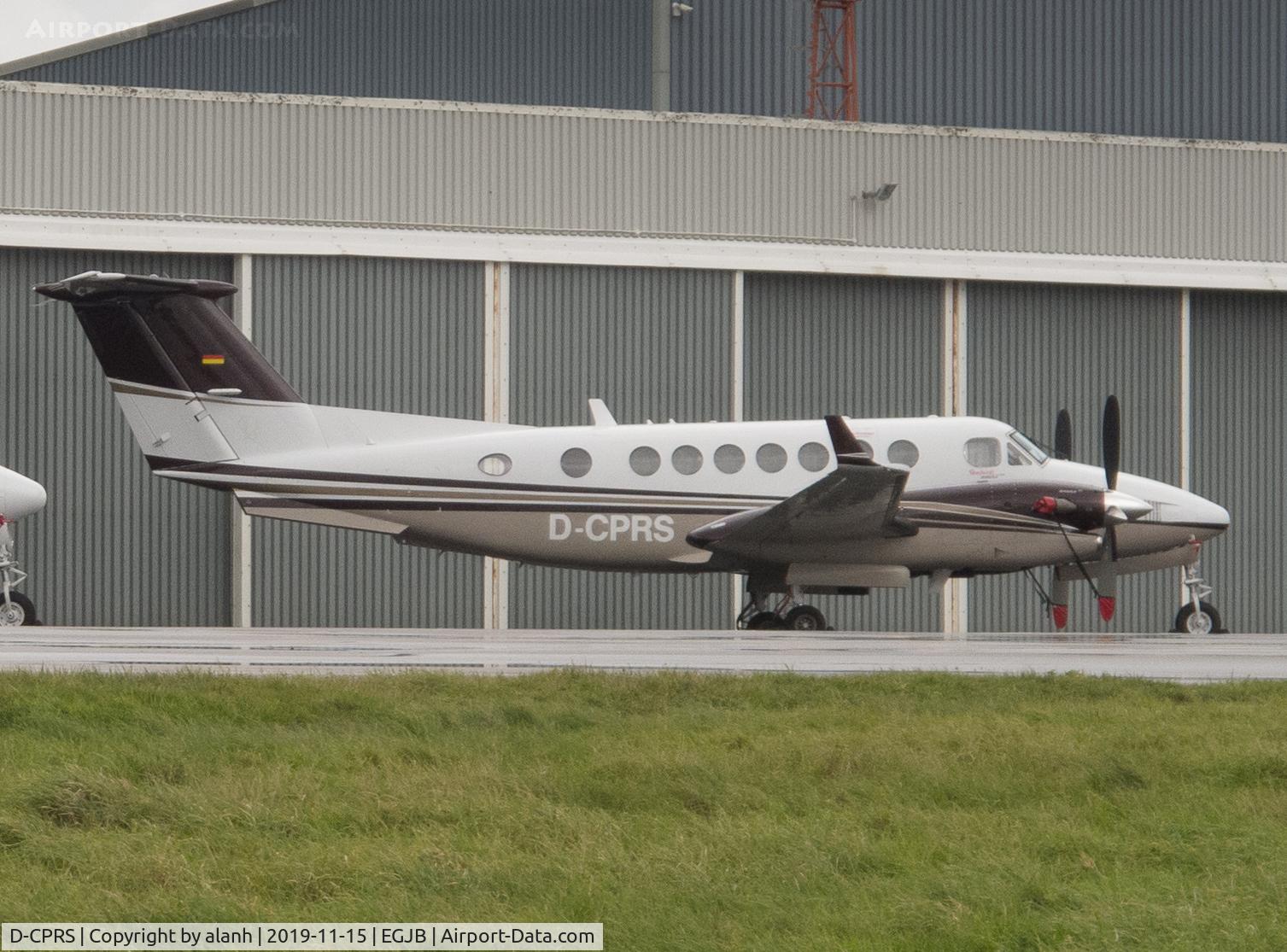D-CPRS, 2009 Beech Super King Air 350 C/N FL-631, Parked on the east apron, Guernsey