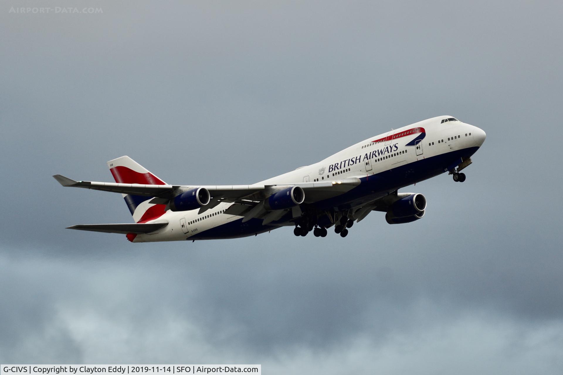 G-CIVS, 1998 Boeing 747-436 C/N 28851, SFO 2019.