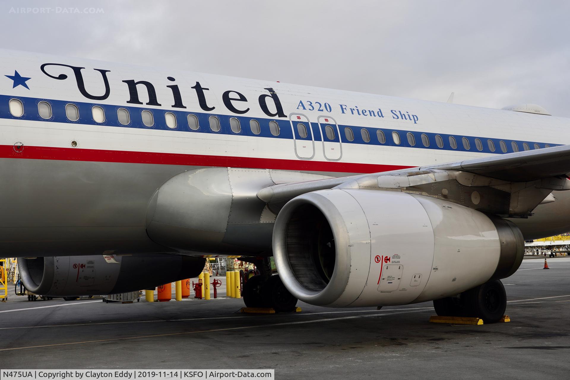 N475UA, 2001 Airbus A320-232 C/N 1495, SFO 2019.
