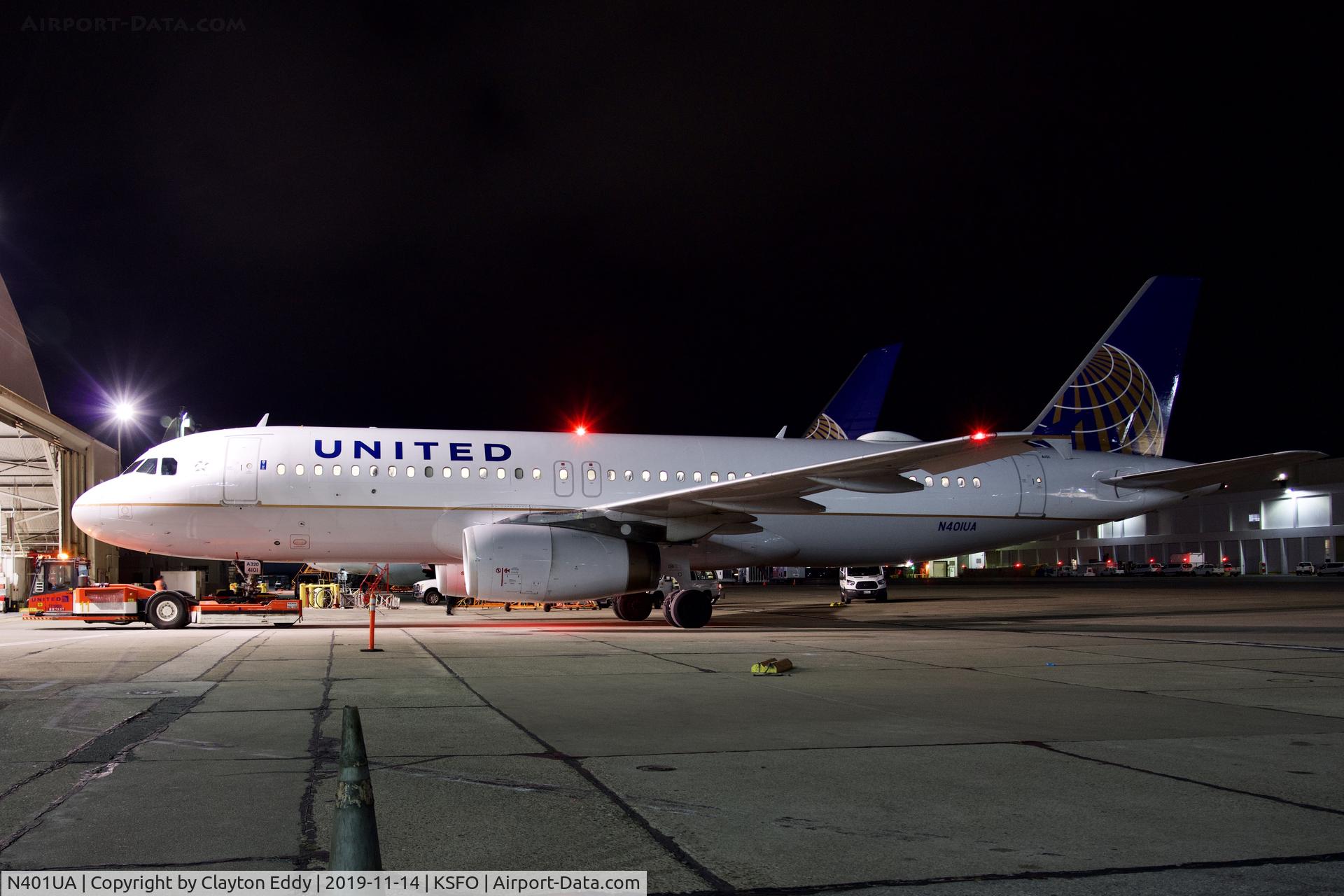 N401UA, 1993 Airbus A320-232 C/N 435, SFO 2019.