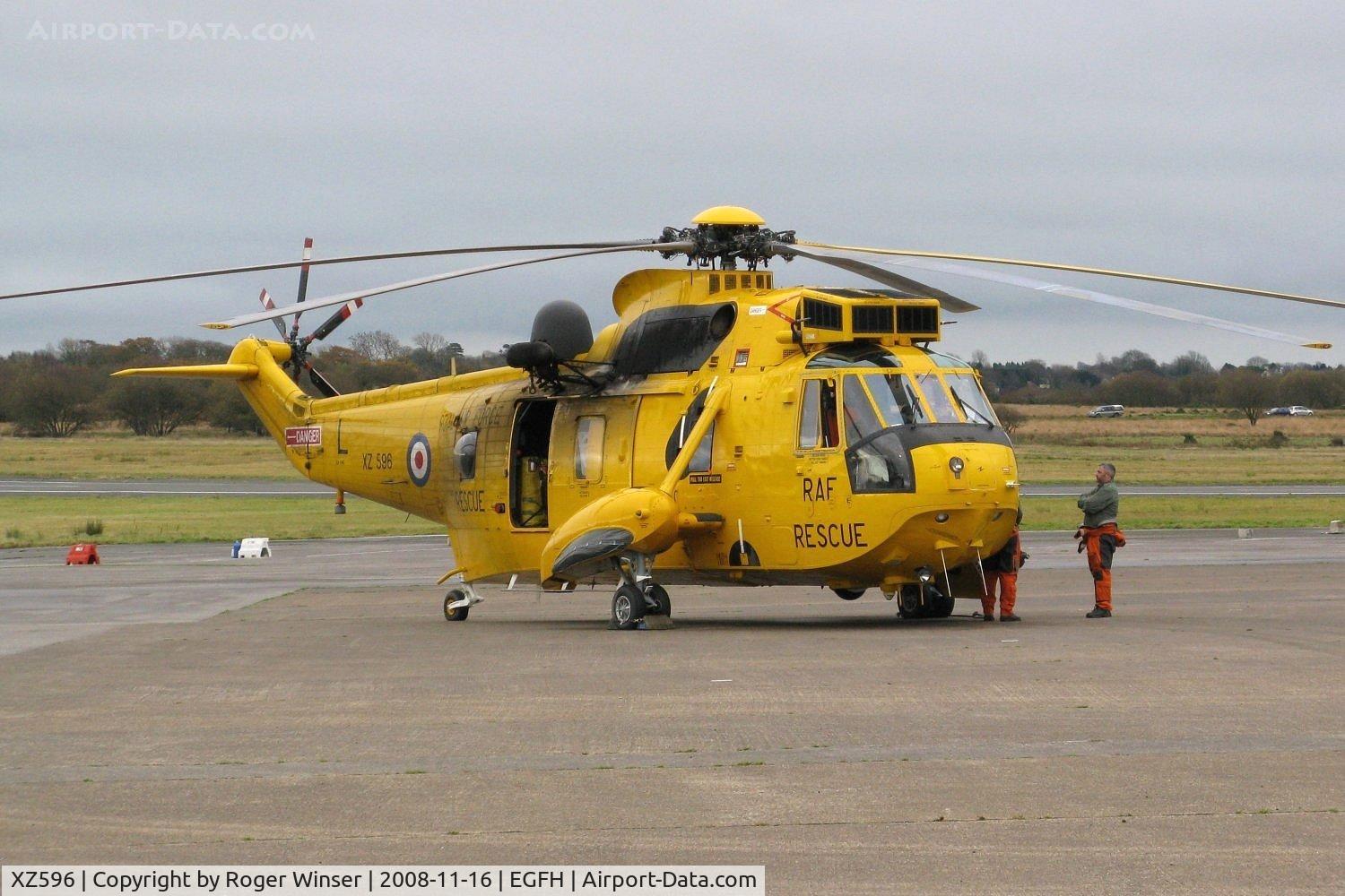 XZ596, 1978 Westland Sea King HAR.3 C/N WA862, Visiting Sea King SAR helicopter coded L operated by 202 Squadron RAF.