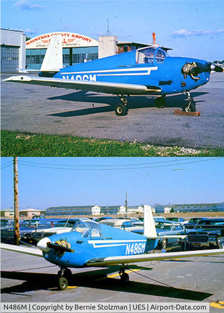 N486M, 1950 Mooney M-18C C/N 240, Taken at Waukesha Airport, Waukesha, WI & Timmerman Field, Milwaukee, WI. I owned this aircraft at that time