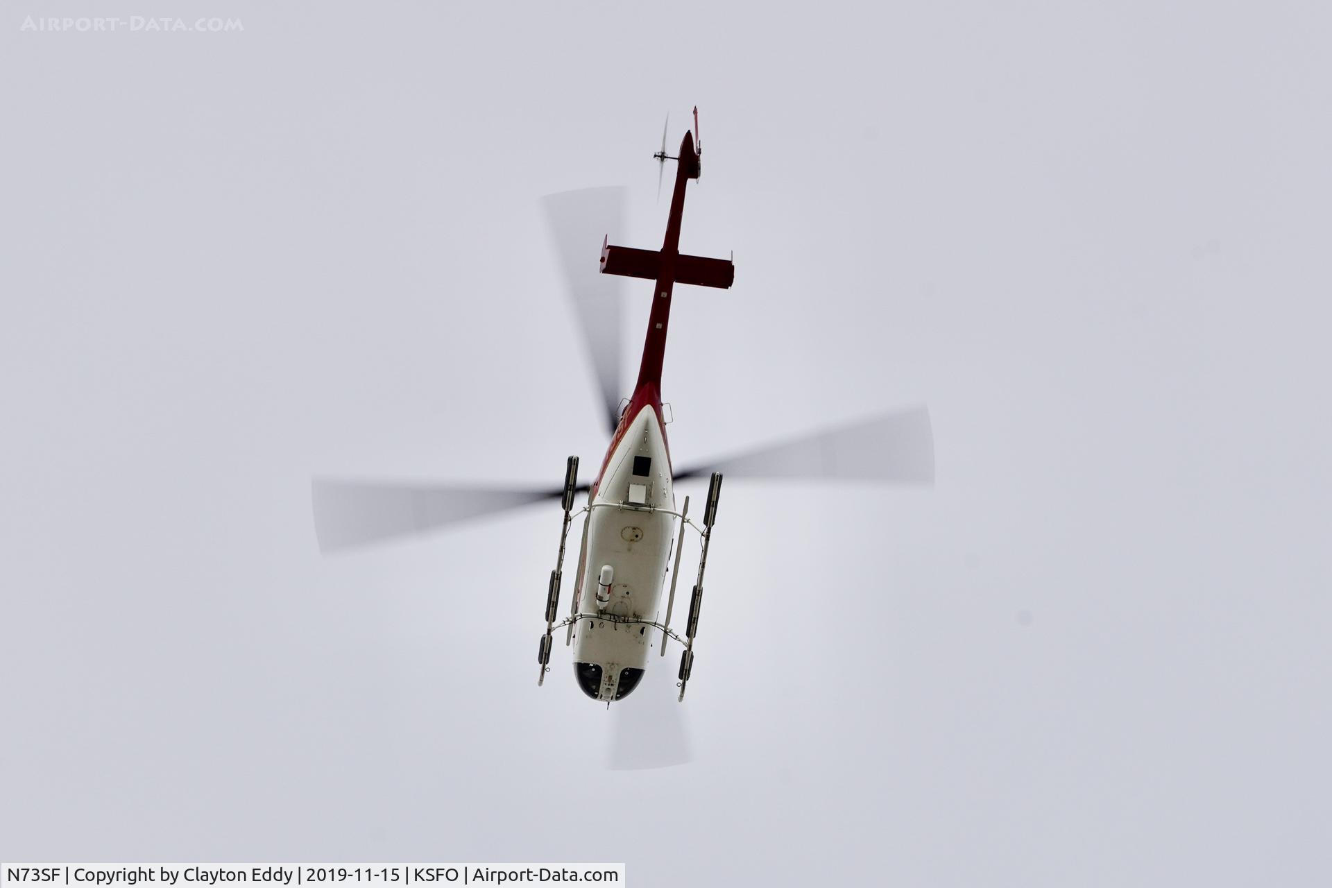 N73SF, 2008 Bell 407 C/N 53839, SFO 2019.