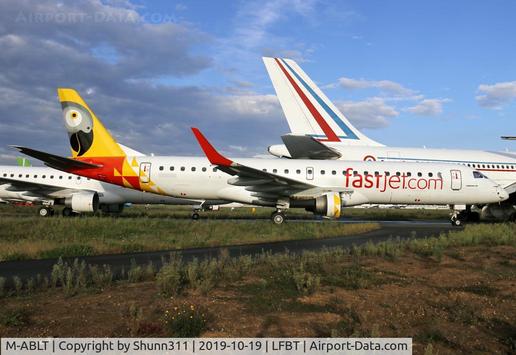 M-ABLT, 2008 Embraer 190AR (ERJ-190-100IGW) C/N 19000175, Stored @LDE... ex. 5H-FJI... no reg applied...