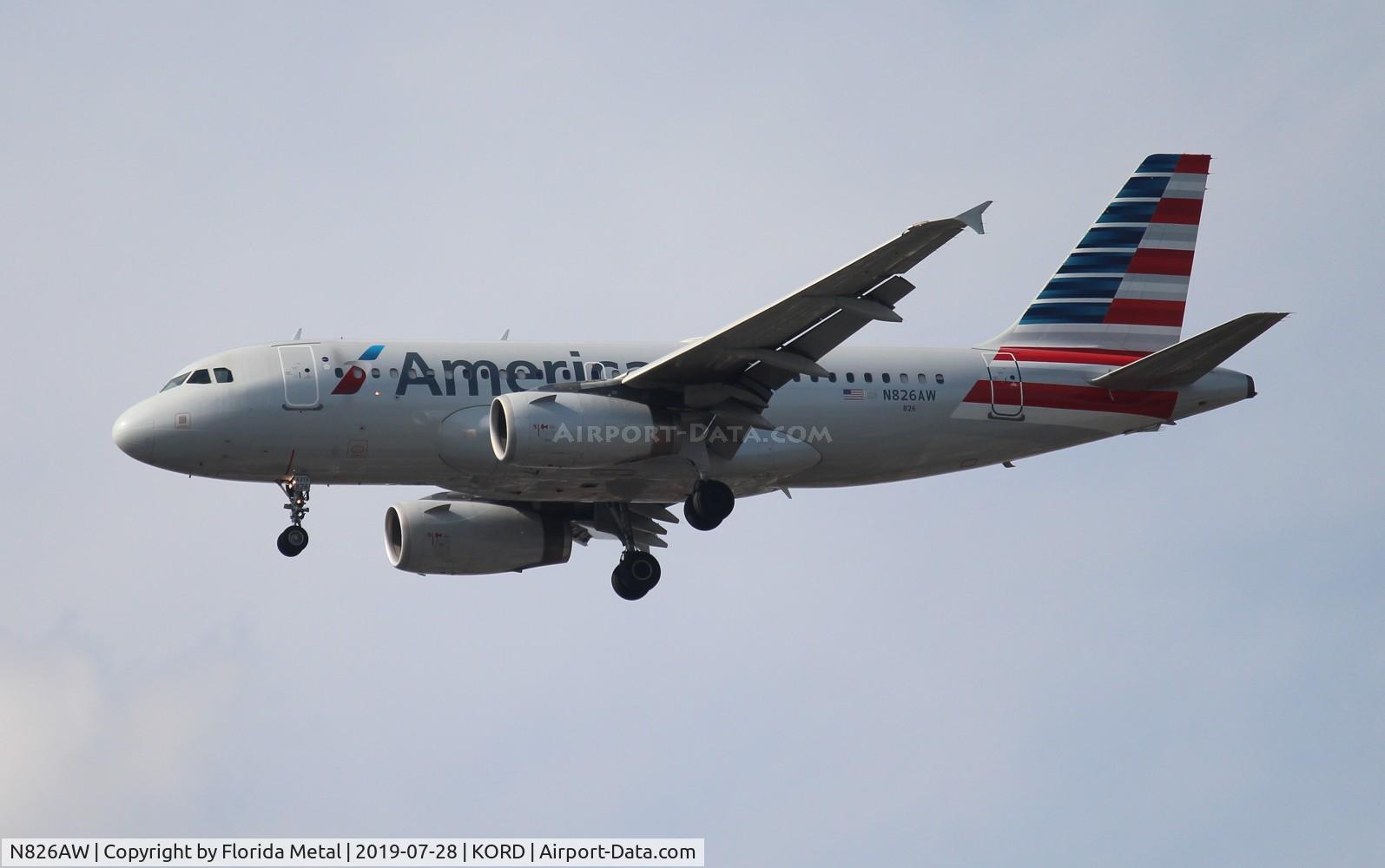 N826AW, 2001 Airbus A319-132 C/N 1534, American
