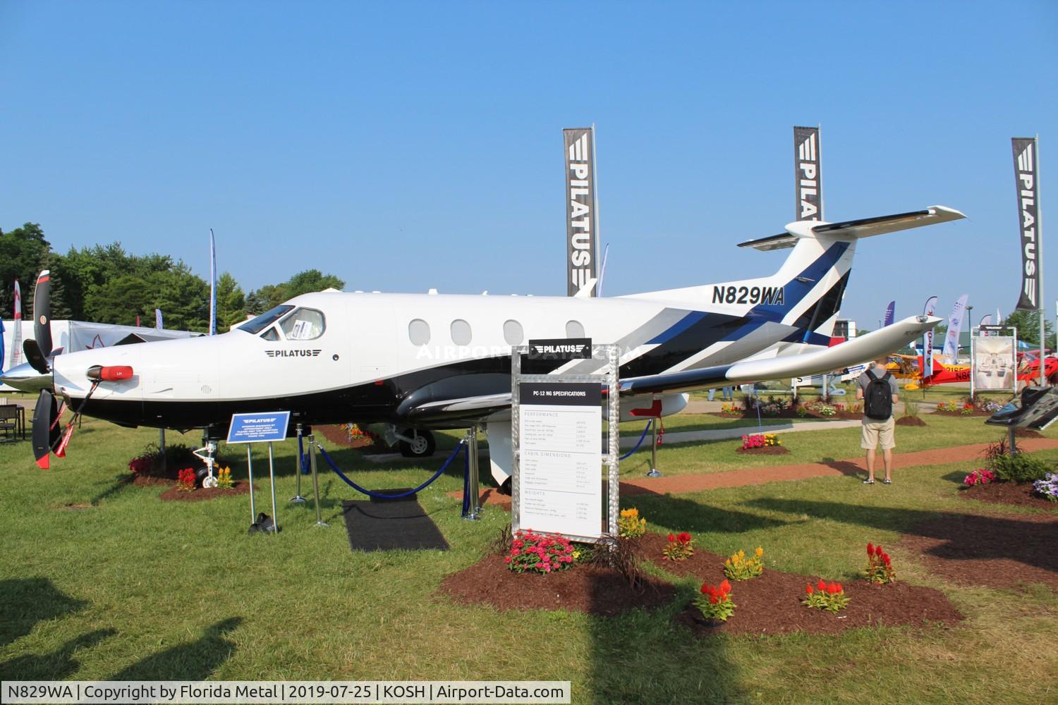 N829WA, 2018 Pilatus PC-12/47E NG C/N 1829, PC-12