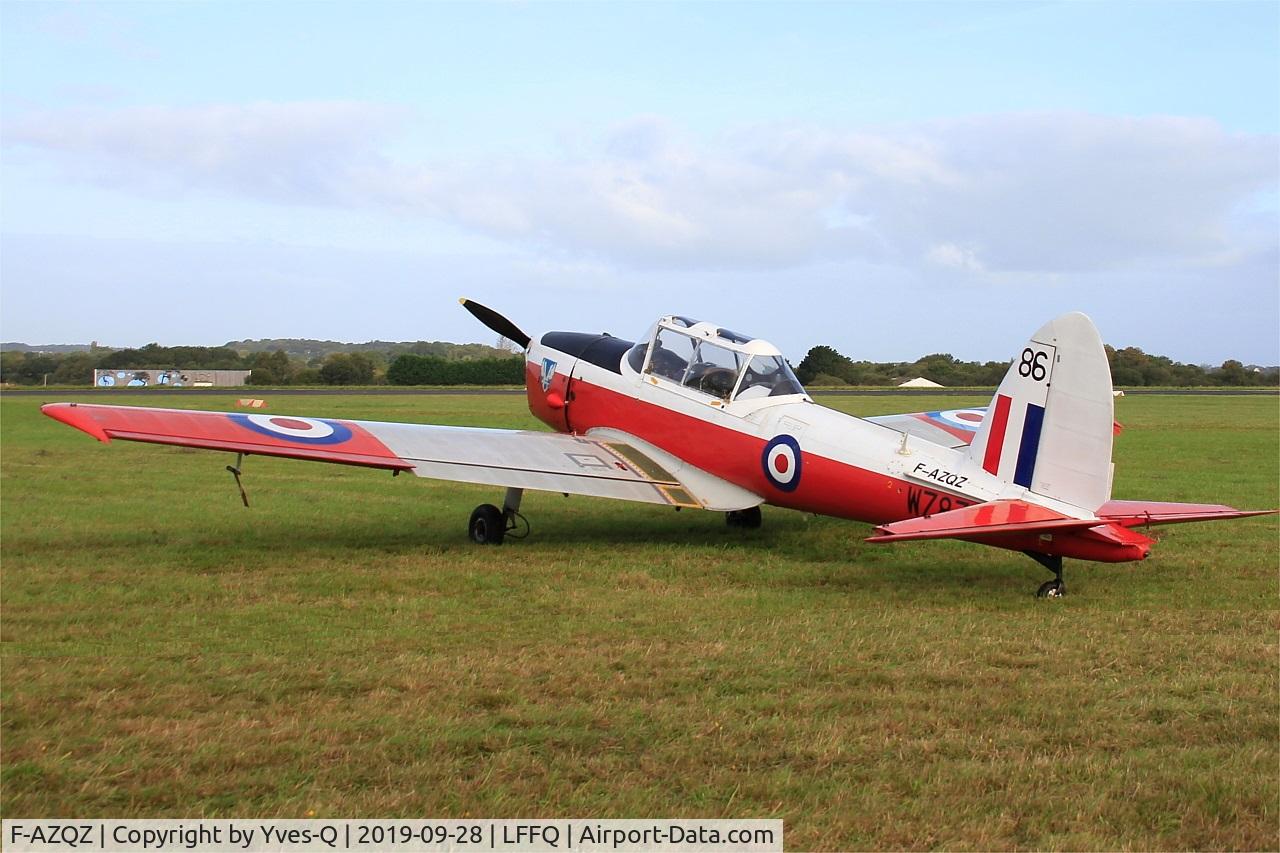 F-AZQZ, 1953 De Havilland DHC-1 Chipmunk T.10 C/N C1/0916, De Havilland DHC-1 Chipmunk T.10, Static display, Morlaix-Ploujean airport (LFRU-MXN) air show 2019