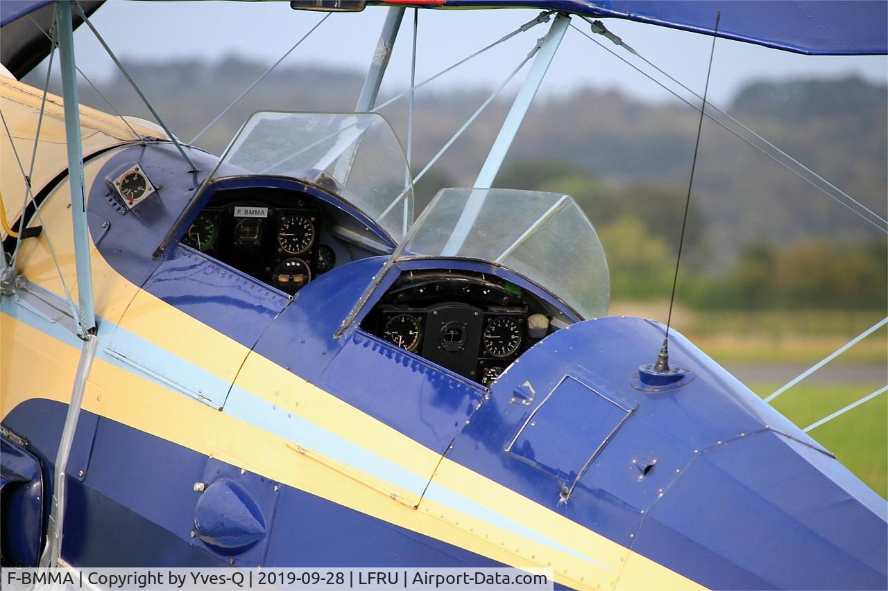 F-BMMA, Stampe-Vertongen SV-4A C/N 630, Stampe-Vertongen SV-4A, Cockpit close up view, Morlaix-Ploujean airport (LFRU-MXN) air show 2019