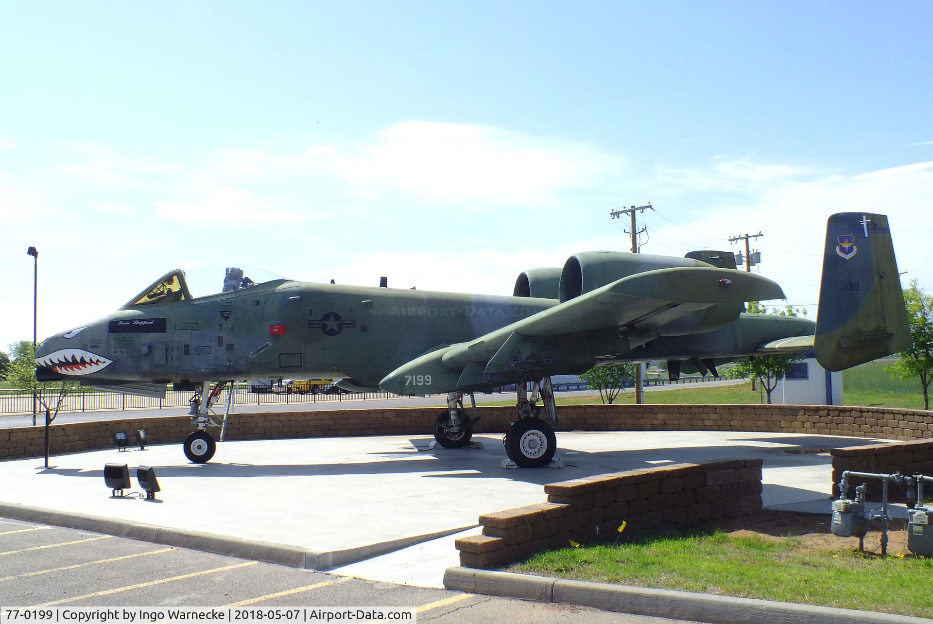 77-0199, 1977 Fairchild Republic A-10A Thunderbolt II C/N A10-0124, Fairchild A-10A Thunderbolt II at the Stafford Air & Space Museum, Weatherford OK