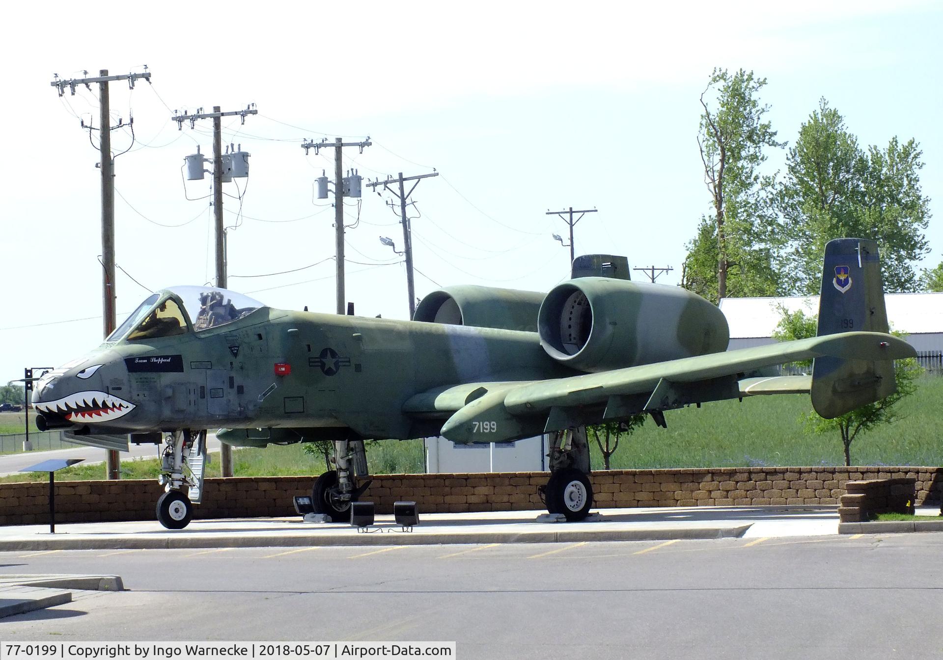 77-0199, 1977 Fairchild Republic A-10A Thunderbolt II C/N A10-0124, Fairchild A-10A Thunderbolt II at the Stafford Air & Space Museum, Weatherford OK