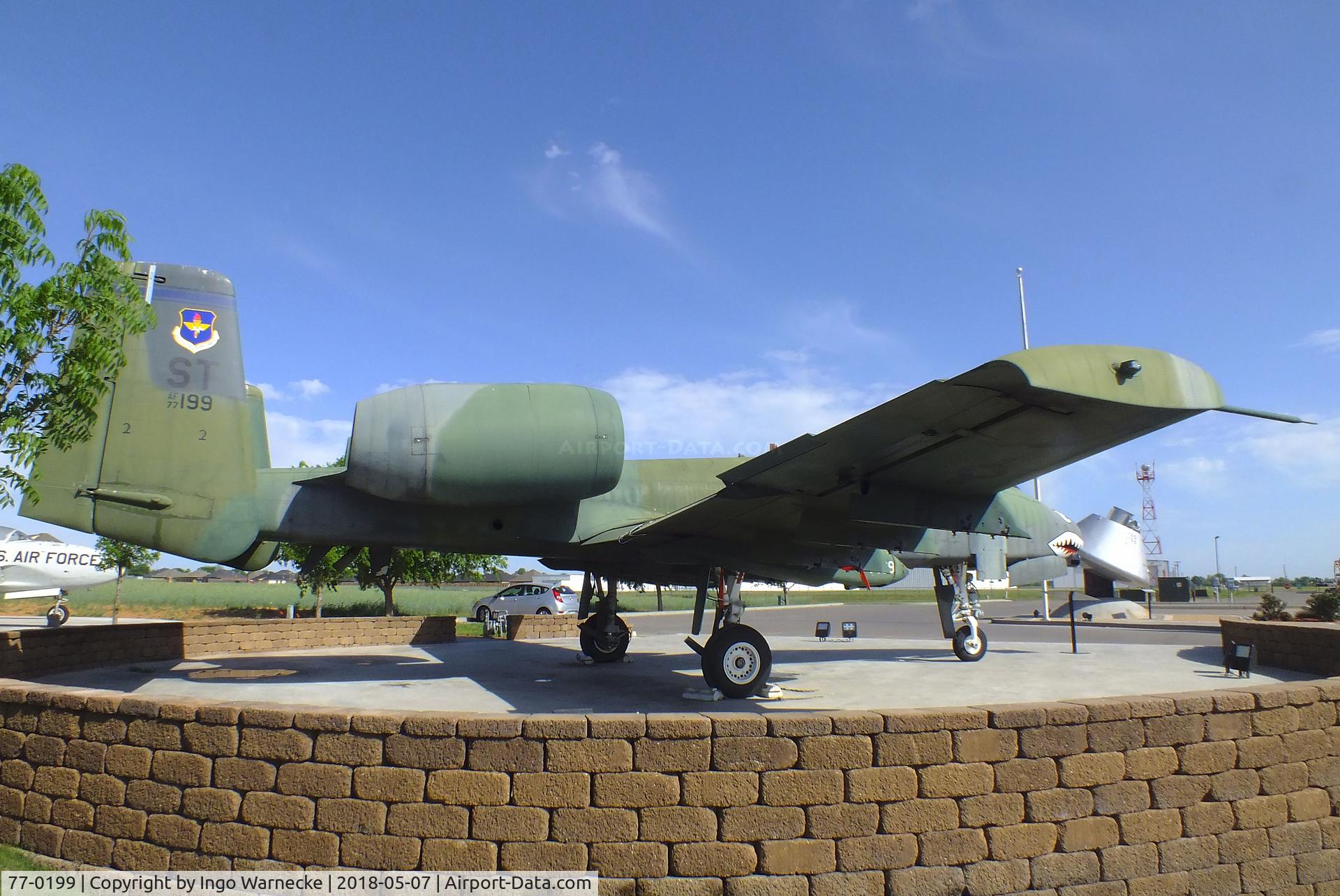 77-0199, 1977 Fairchild Republic A-10A Thunderbolt II C/N A10-0124, Fairchild A-10A Thunderbolt II at the Stafford Air & Space Museum, Weatherford OK