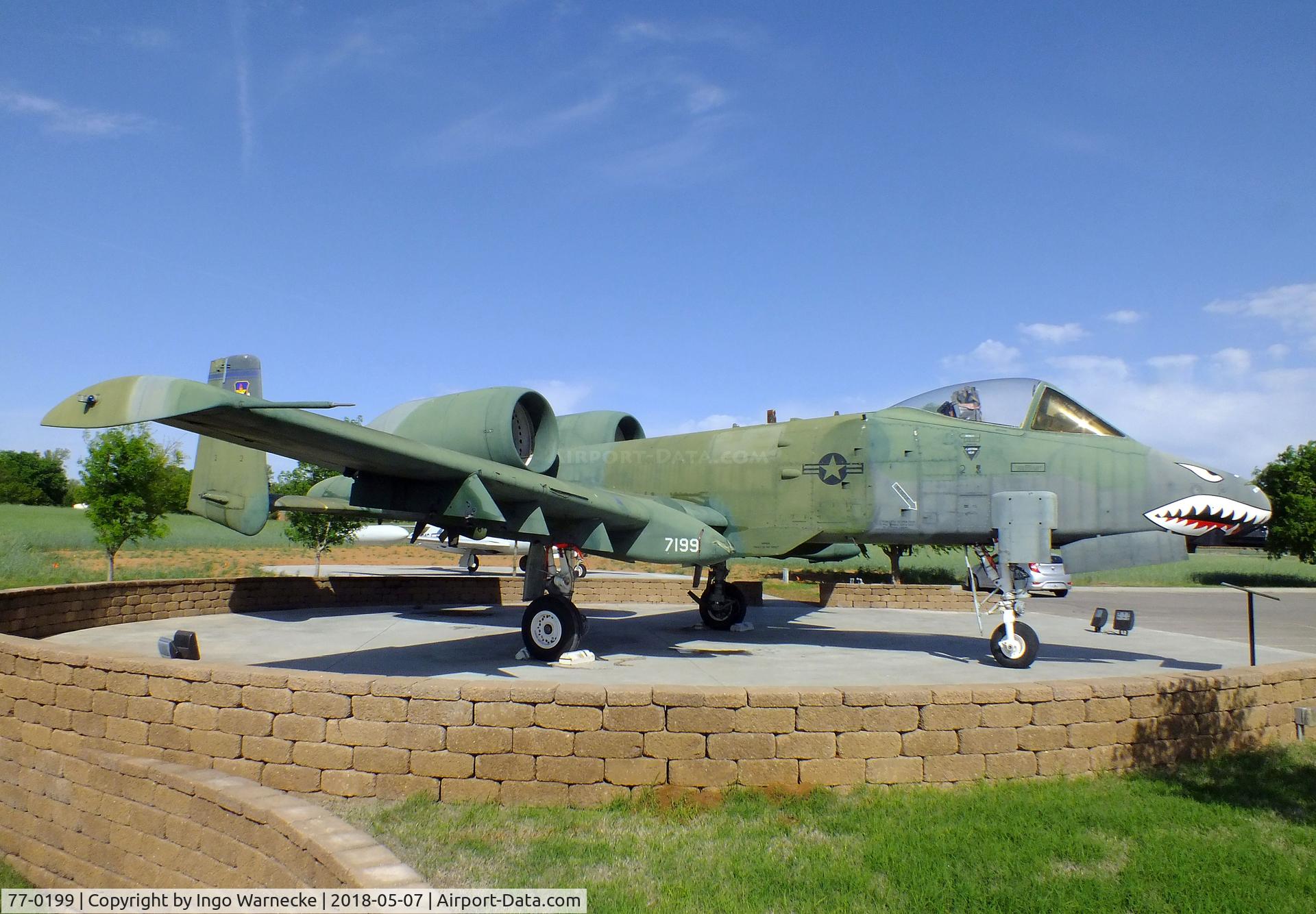 77-0199, 1977 Fairchild Republic A-10A Thunderbolt II C/N A10-0124, Fairchild A-10A Thunderbolt II at the Stafford Air & Space Museum, Weatherford OK