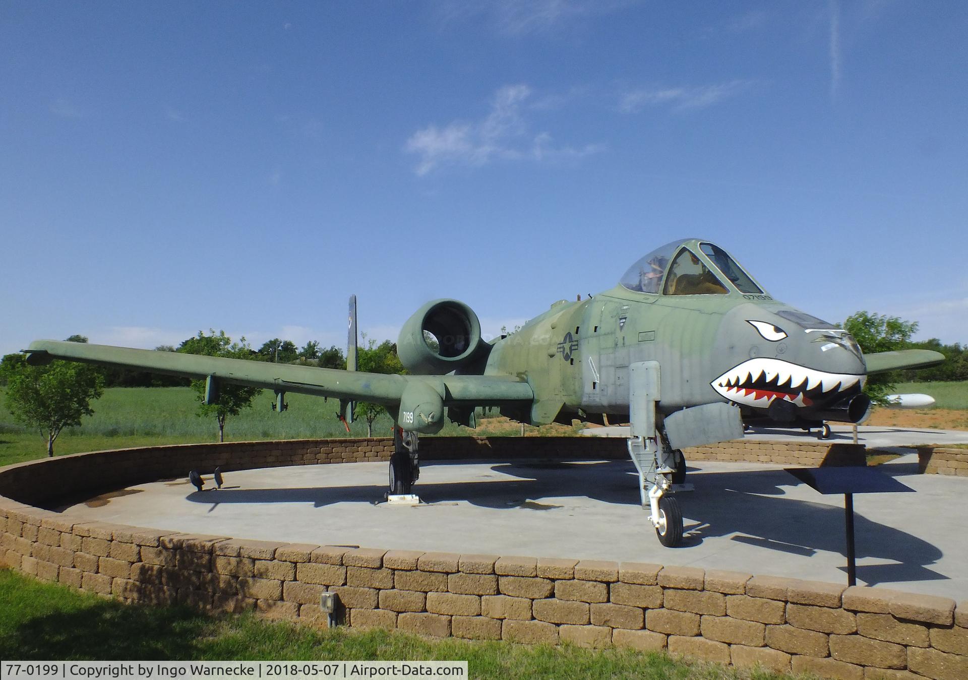 77-0199, 1977 Fairchild Republic A-10A Thunderbolt II C/N A10-0124, Fairchild A-10A Thunderbolt II at the Stafford Air & Space Museum, Weatherford OK