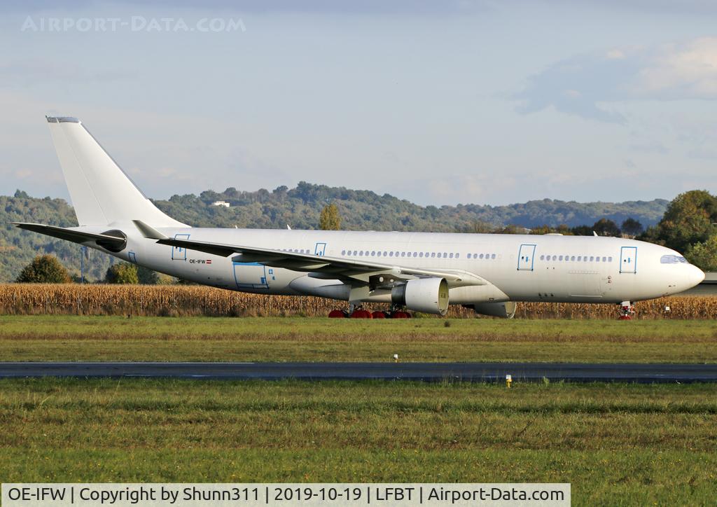 OE-IFW, 2003 Airbus A330-203 C/N 535, Stored @LDE in all white without titles... Ex. VP-BDN with Vim Airlines.