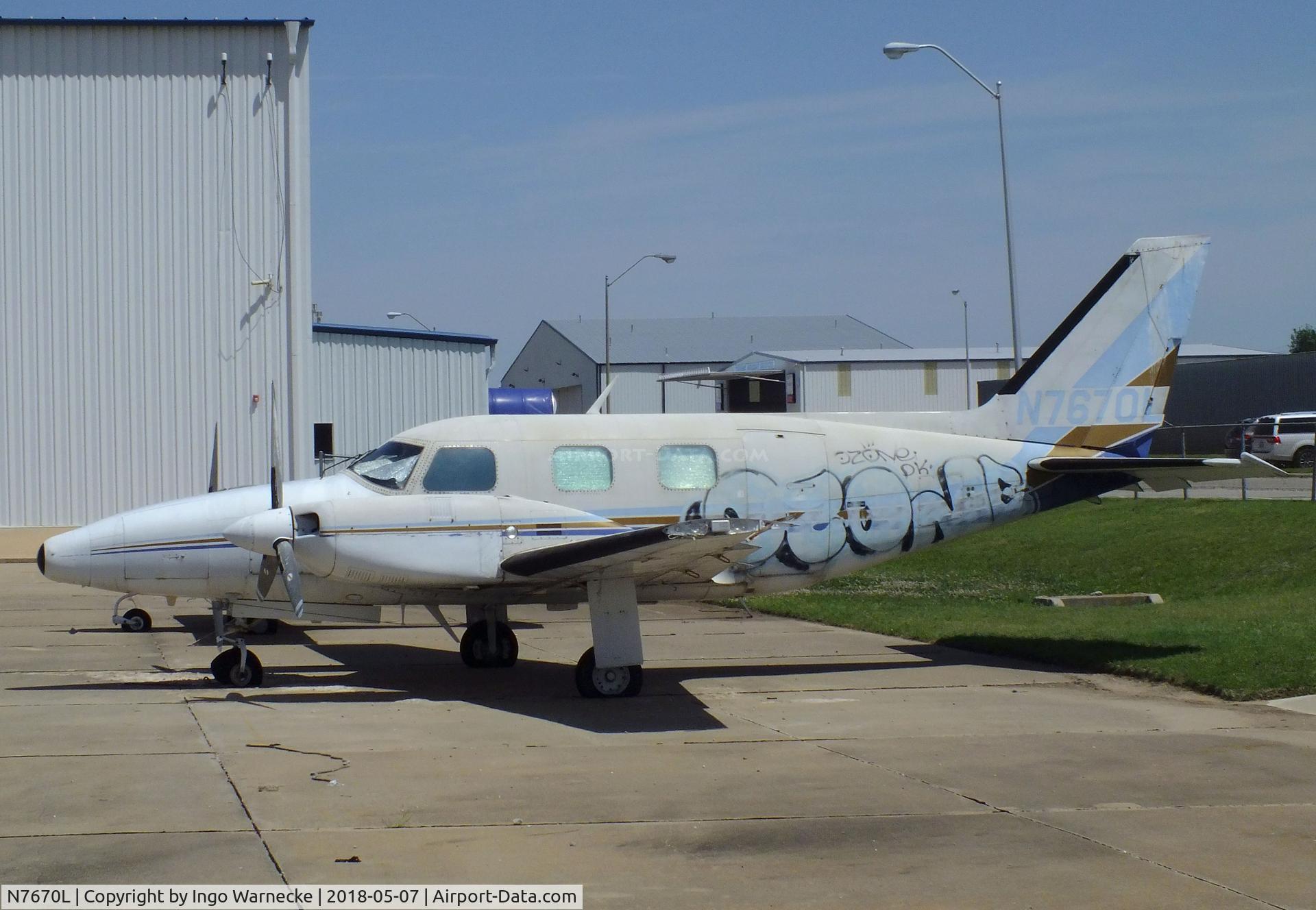 N7670L, 1973 Piper PA-31P Navajo C/N 31P-7300151, Piper PA-31P Pressurised Navajo at the Wiley Post Airport, Oklahoma City OK