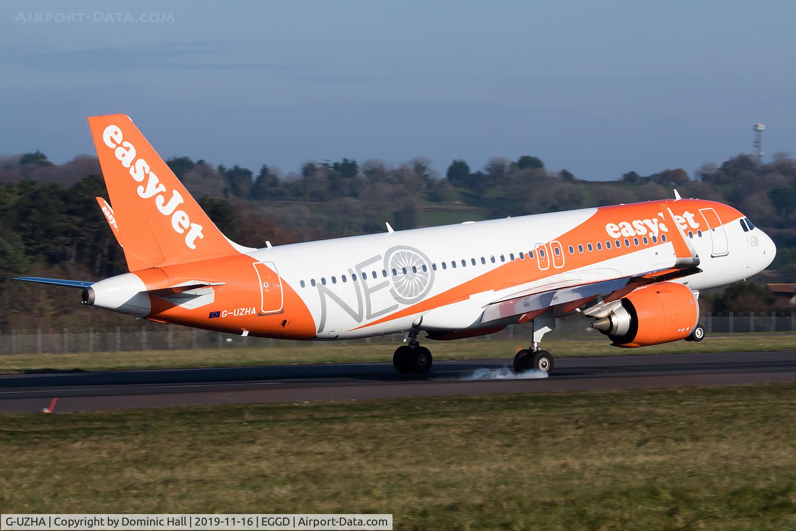 G-UZHA, 2017 Airbus A320-251NEO C/N 7649, Landing RWY 09