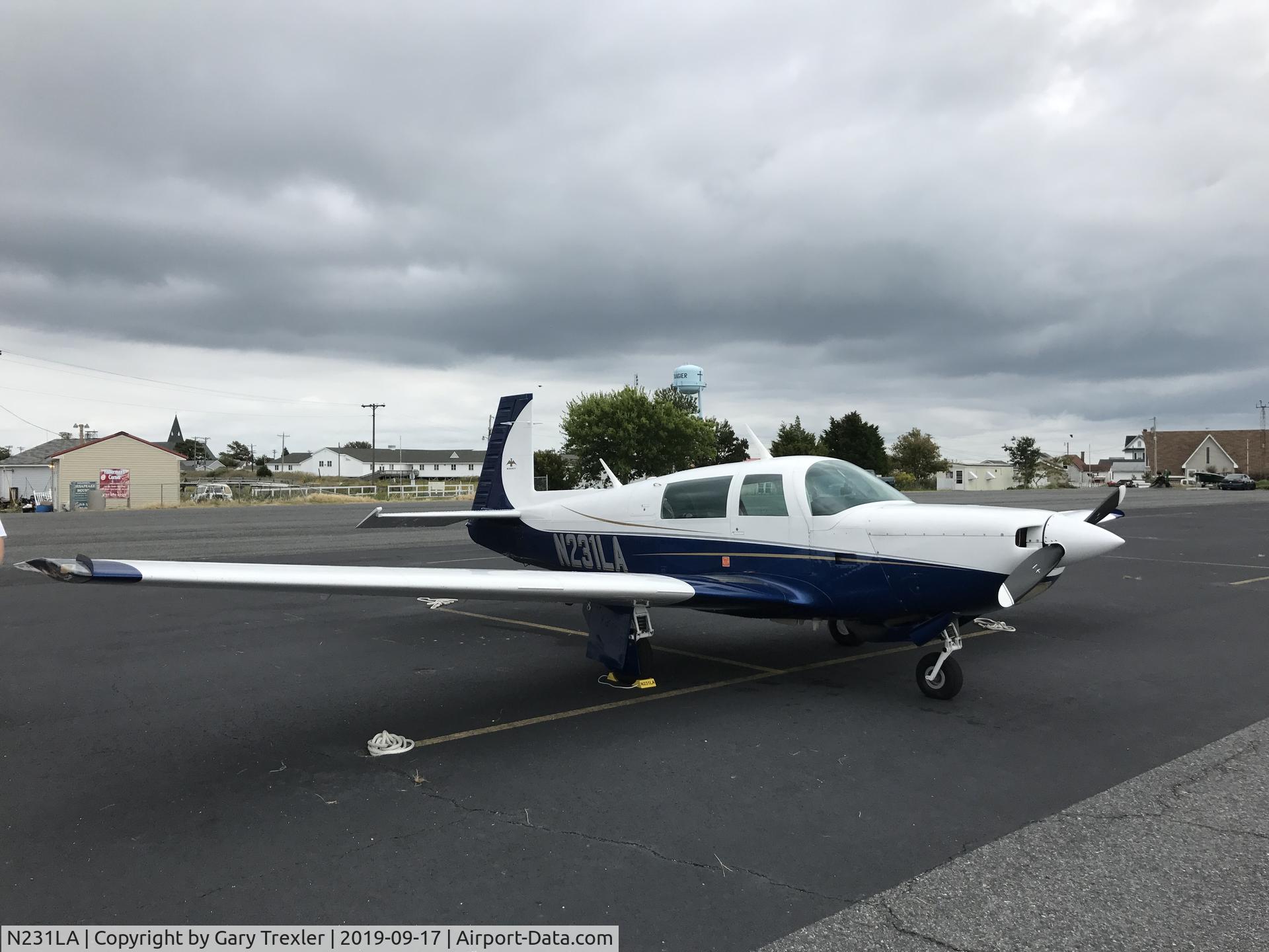 N231LA, 1978 Mooney M20K C/N 25-0014, On the ramp at Tangier Island, VA