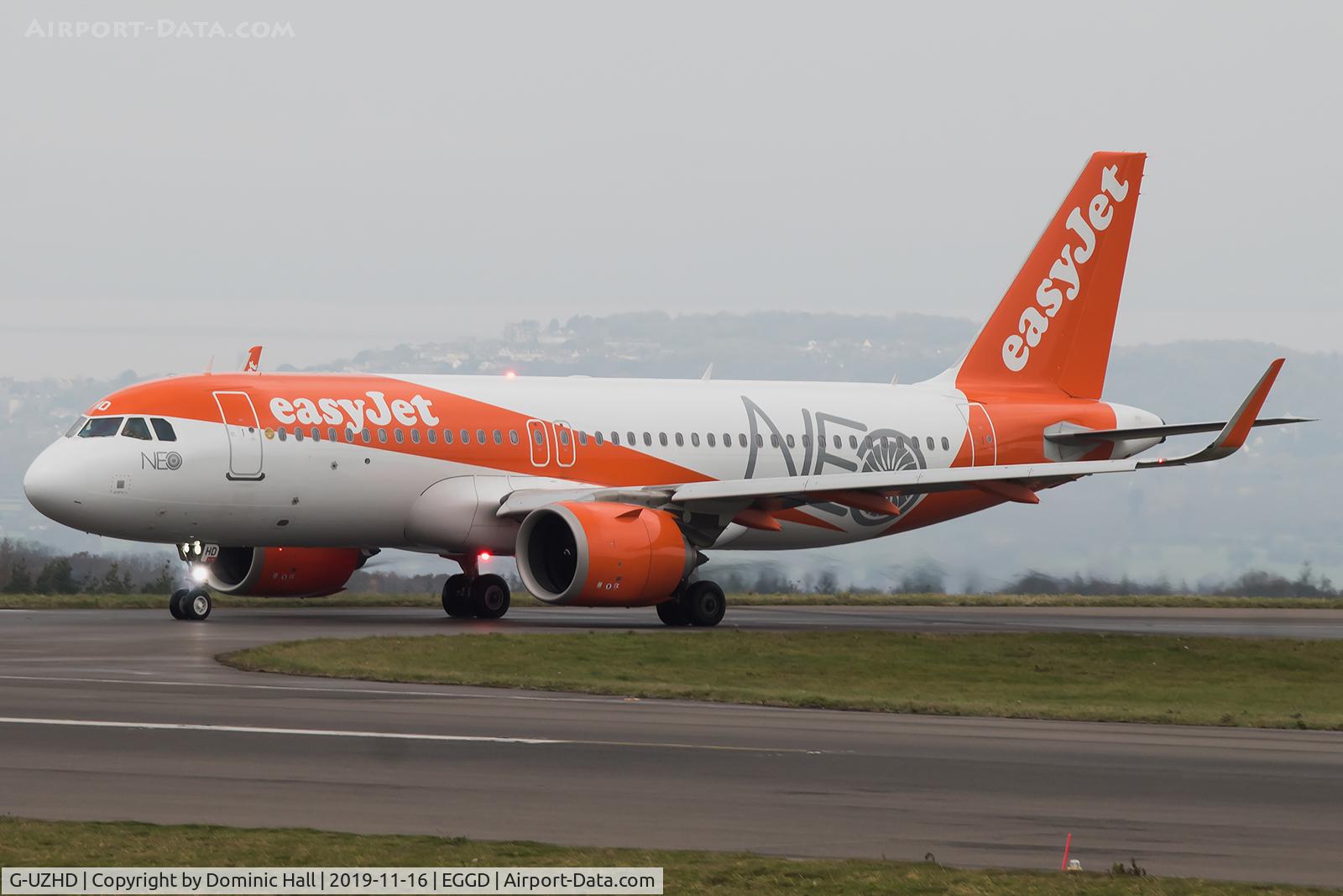 G-UZHD, 2017 Airbus A320-251NEO C/N 7841, Taxiing to RWY 09 for departure