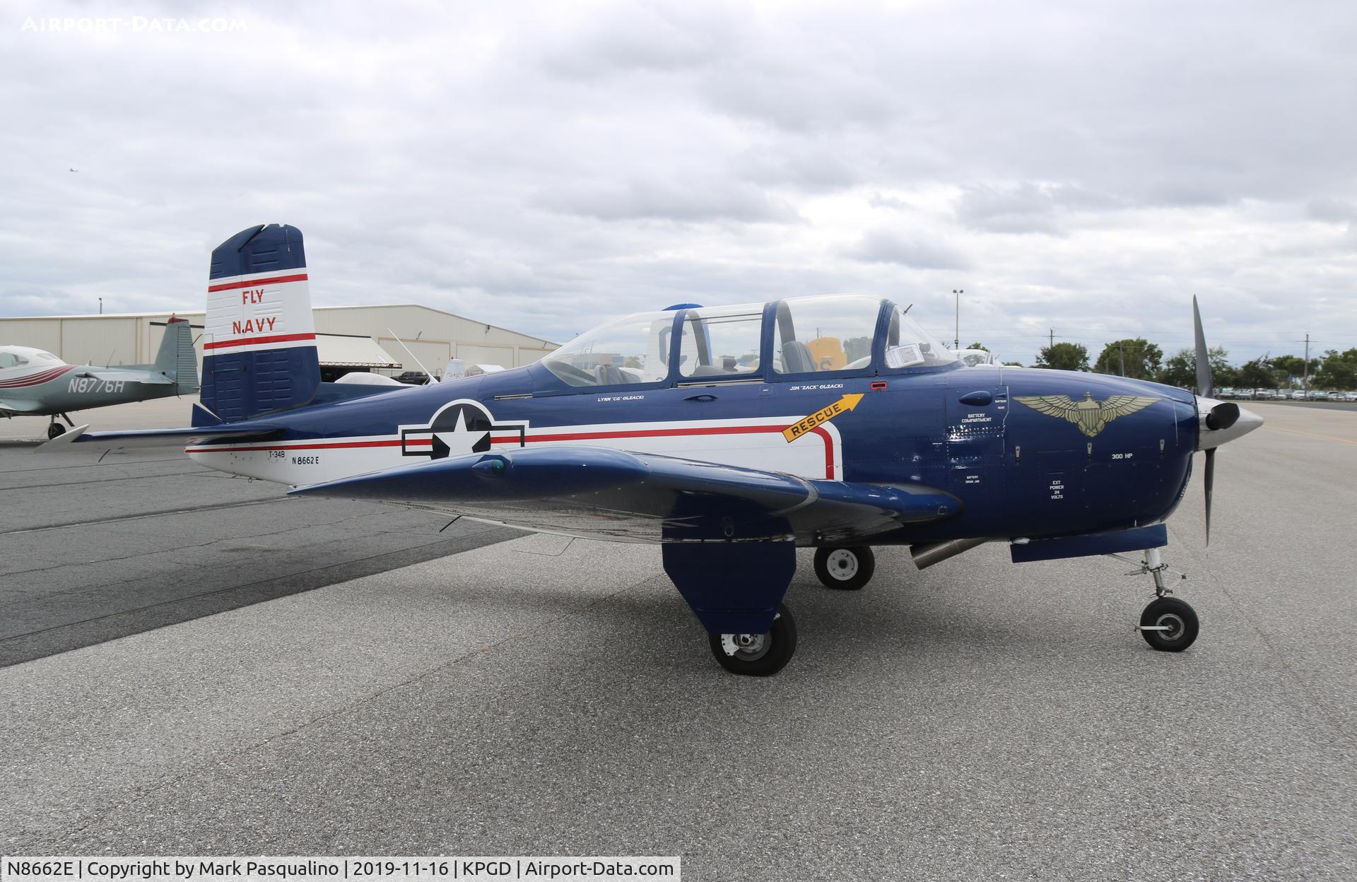 N8662E, 1955 Beech D-45 Mentor C/N BG-33, Beech T-34B