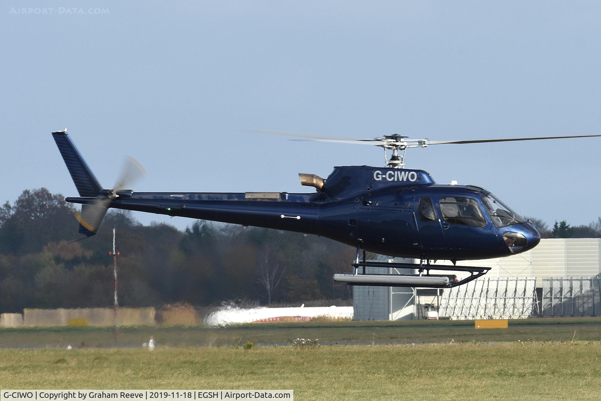 G-CIWO, 2015 Airbus Helicopters AS-350B-3 Ecureuil C/N 8191, Just arrived at Norwich.