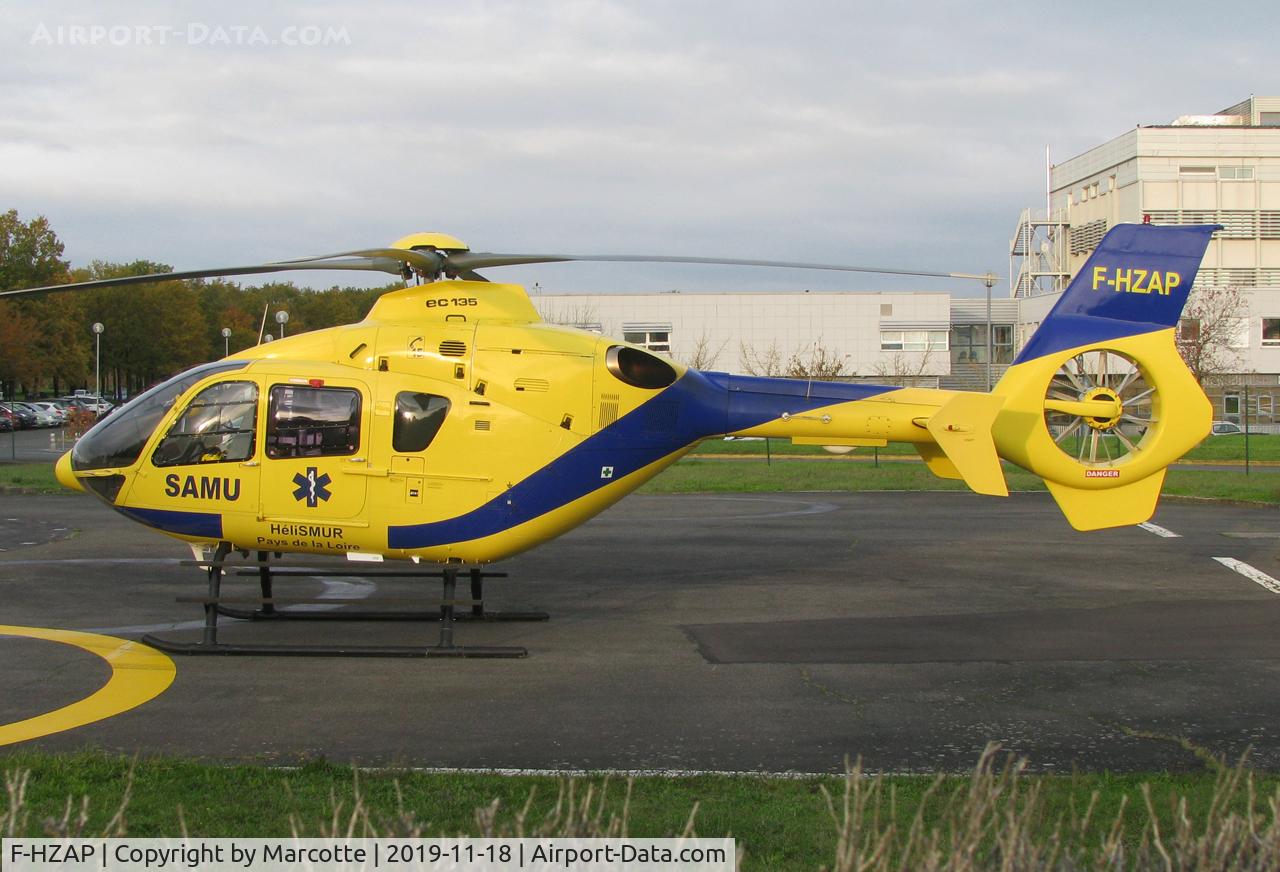 F-HZAP, Eurocopter EC-135P-2+ C/N 0583, Taken at Tours-Trousseau hospital helistation.