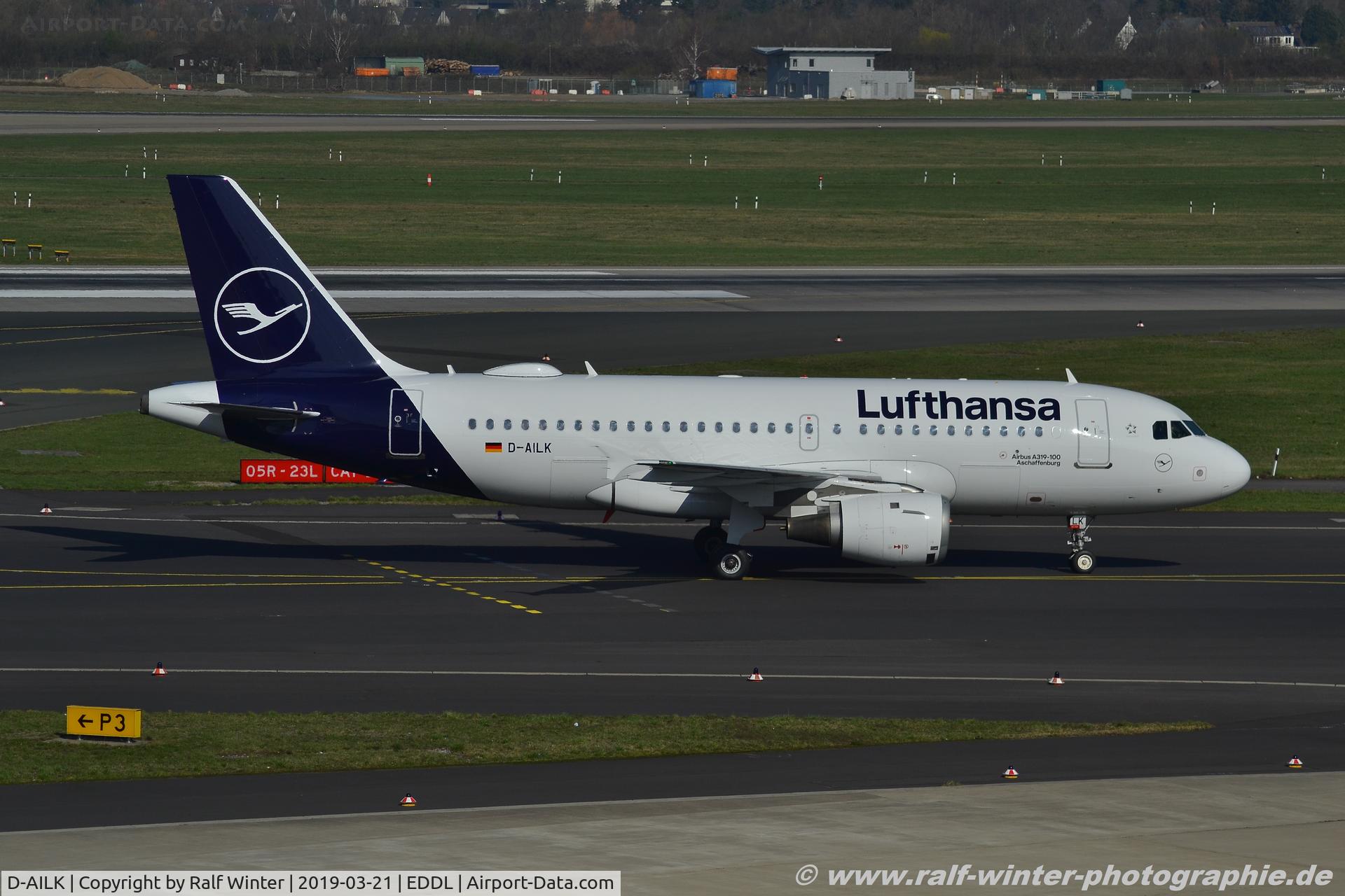 D-AILK, 1997 Airbus A319-114 C/N 679, Airbus A319-114 - LH DLH Lufthansa 'Aschaffenburg' - 679 - D-AILK - 21.03.2019 - DUS