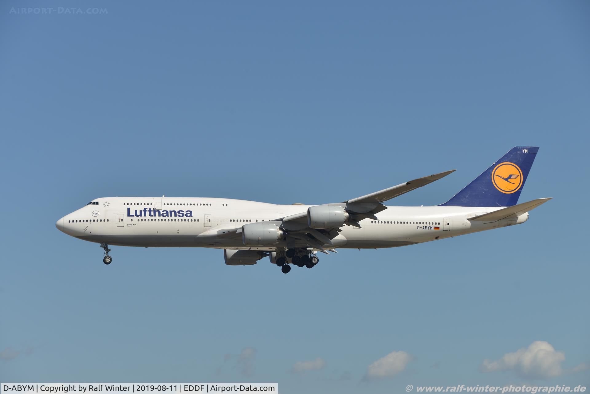 D-ABYM, 2014 Boeing 747-830 C/N 37837, Boeing 747-830 - LH DLH Lufthansa 'Bayern' - 37837 - D-ABYM - 11.08.2019 - FRA