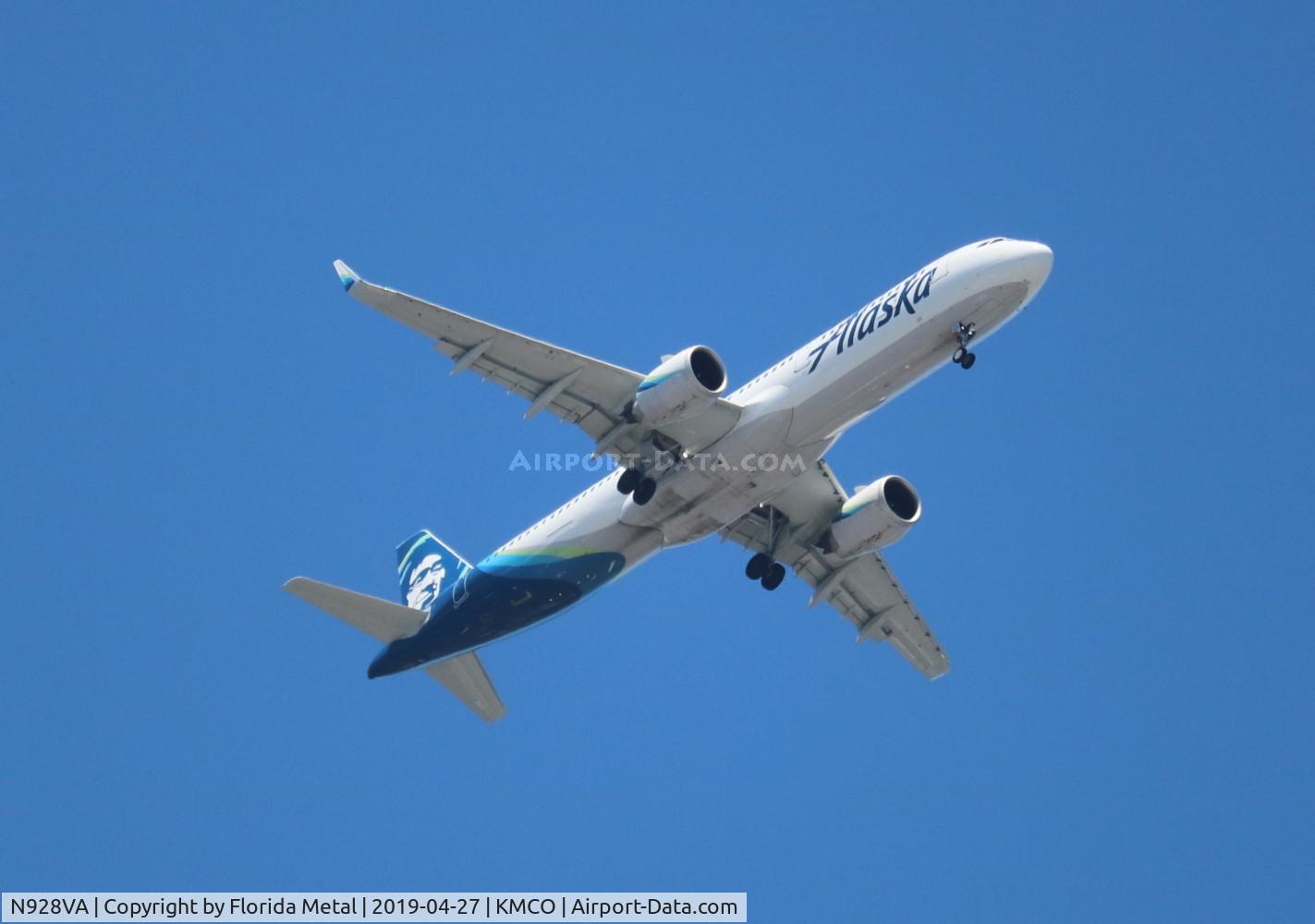 N928VA, 2018 Airbus A321-253N C/N 8246, Alaska