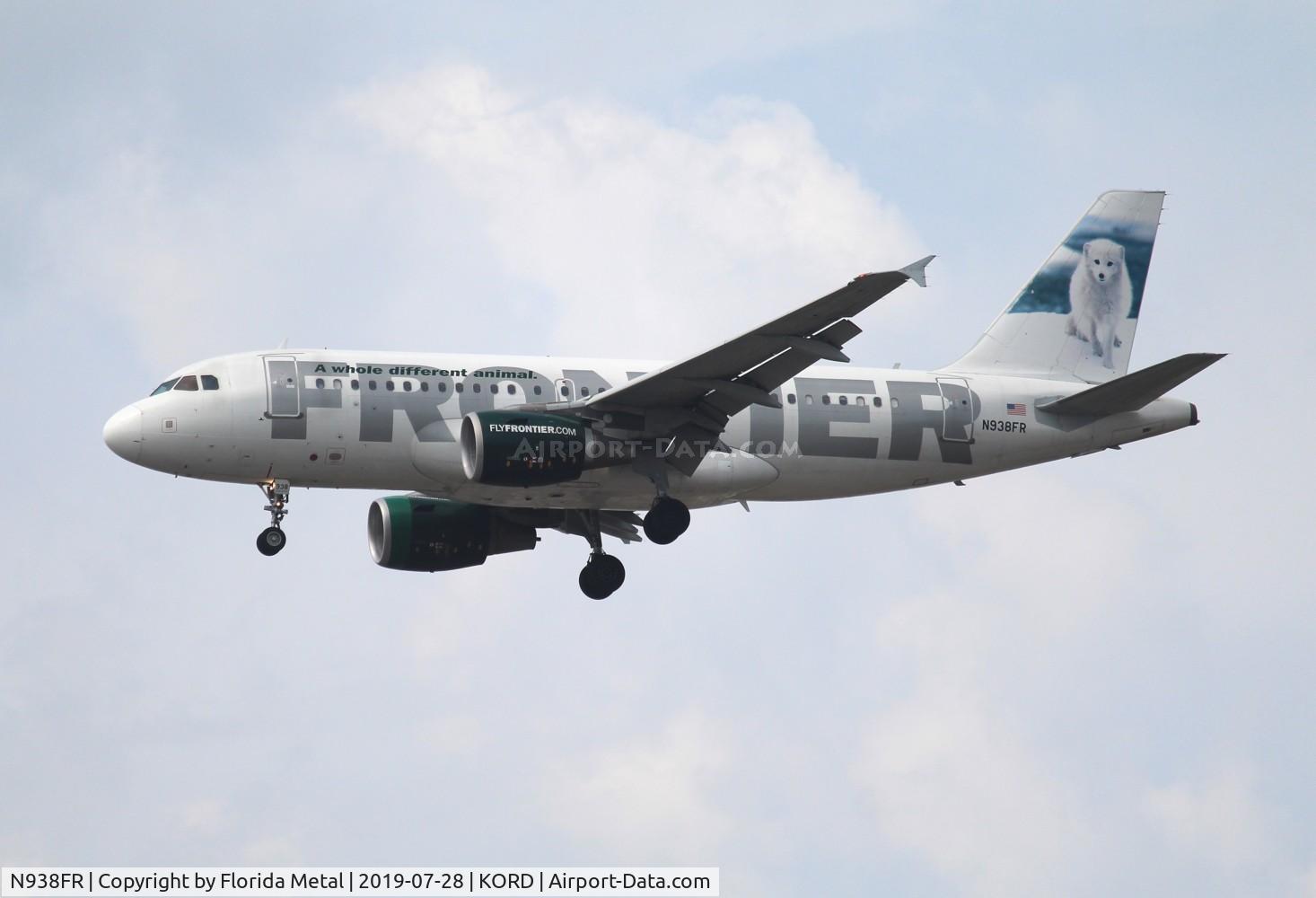 N938FR, 2005 Airbus A319-111 C/N 2406, Frontier