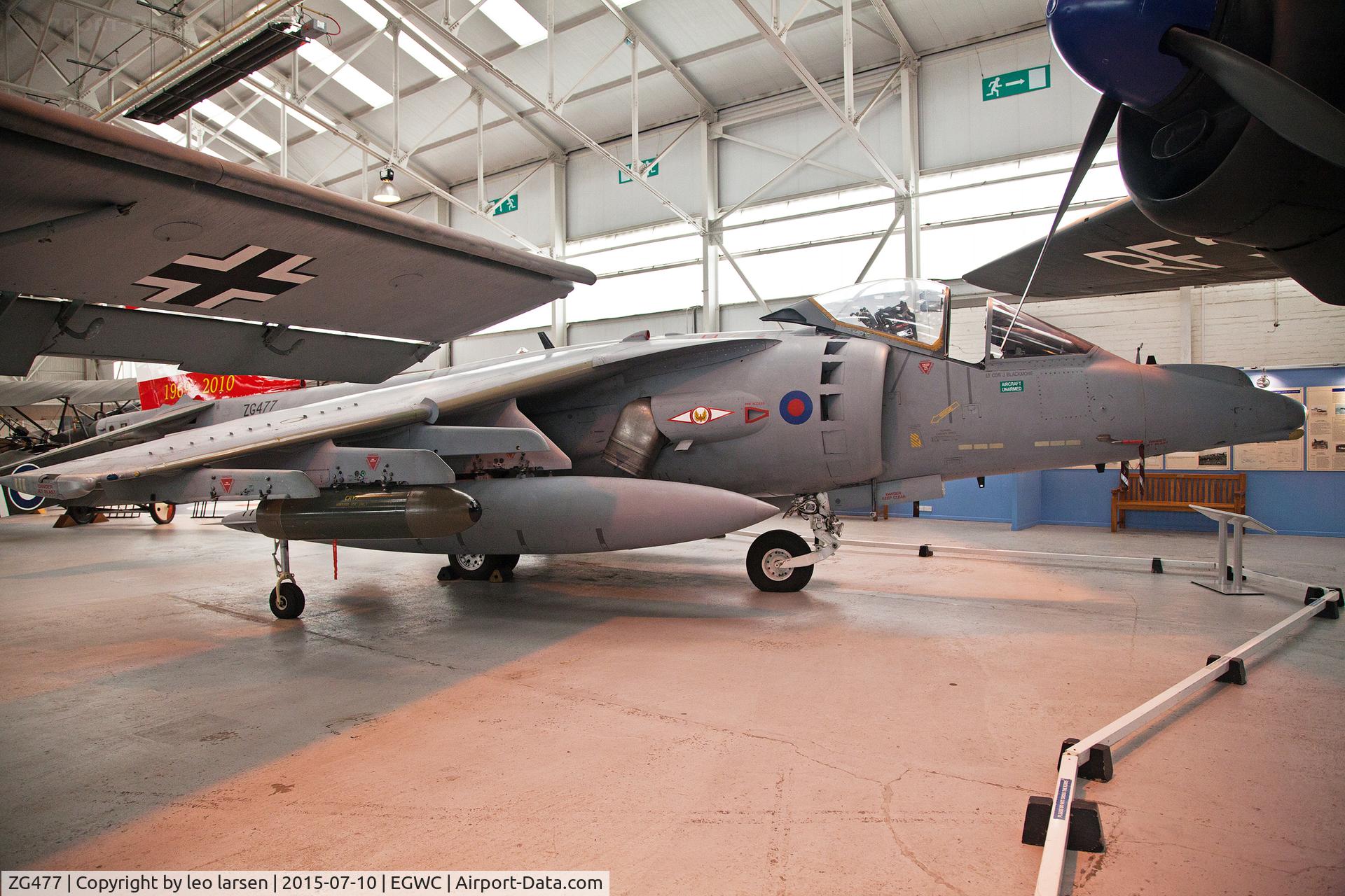 ZG477, 1990 British Aerospace Harrier GR.9A C/N P67, Cosford Museum 10.7.2015
