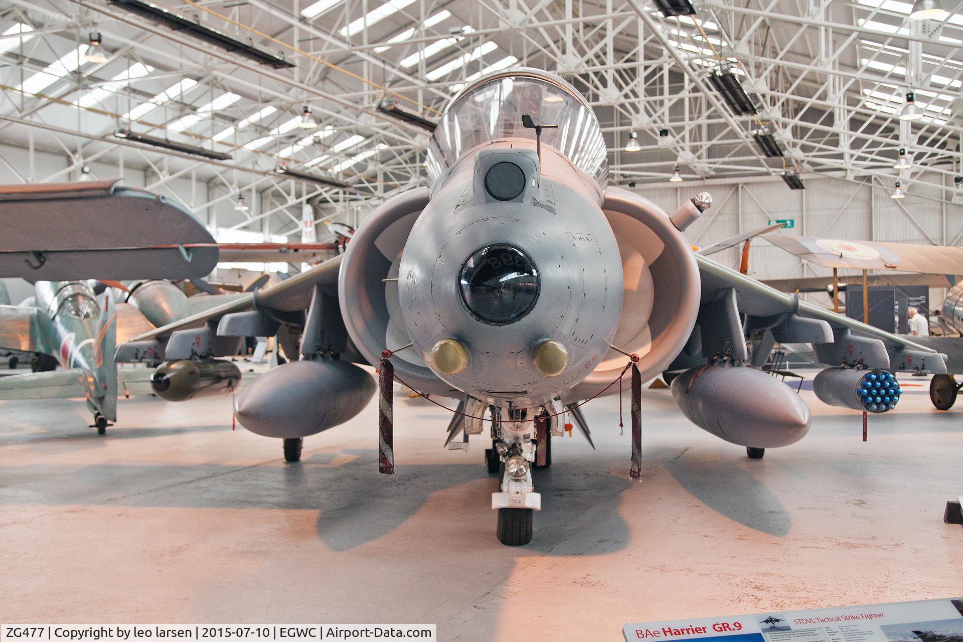 ZG477, 1990 British Aerospace Harrier GR.9A C/N P67, Cosford Museum 10.7.2015