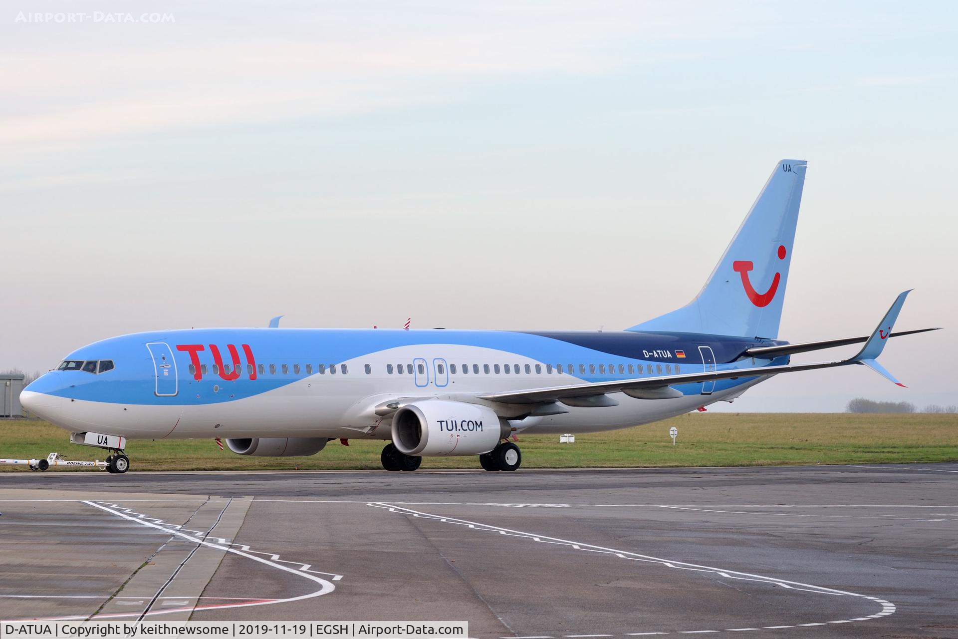 D-ATUA, 2010 Boeing 737-8K5 C/N 37245, Towed from spray shop with TUI blue colour scheme.