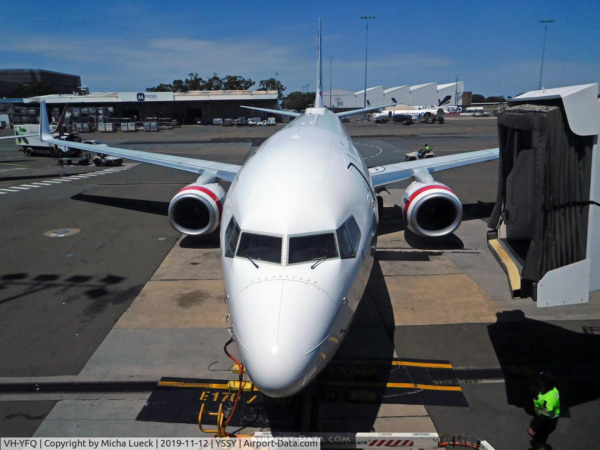 VH-YFQ, 2013 Boeing 737-8FE C/N 41010, At Kingsford Smith