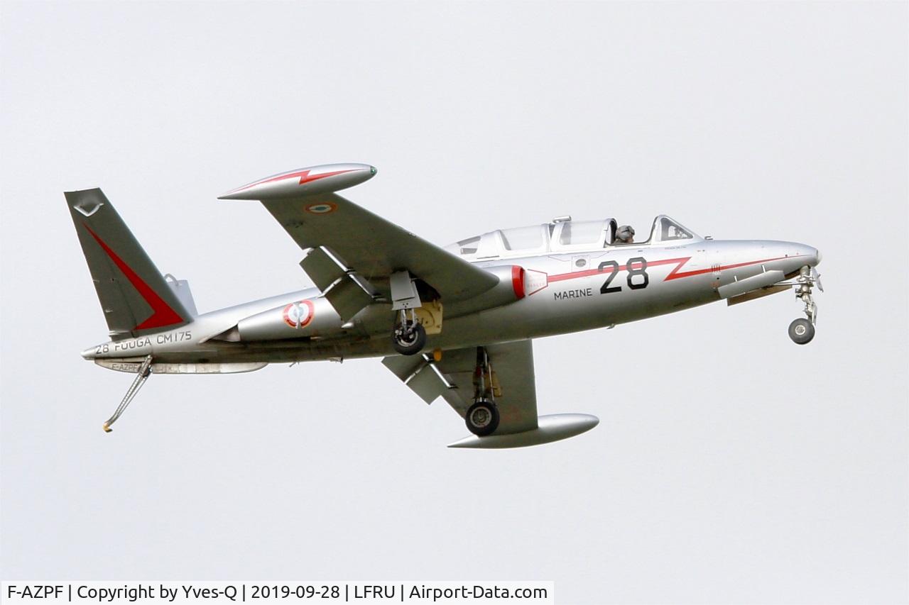 F-AZPF, Fouga CM-175 Zephyr C/N 28, Fouga CM-175 Zephyr, On display, Morlaix-Ploujean airport (LFRU-MXN) Air show 2019