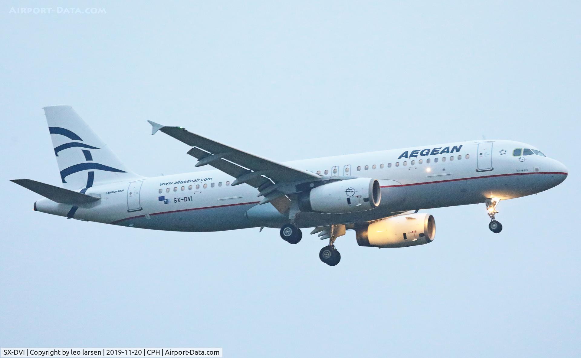 SX-DVI, 2007 Airbus A320-232 C/N 3074, Copenhagen 20.11.2019 L/D R-04L