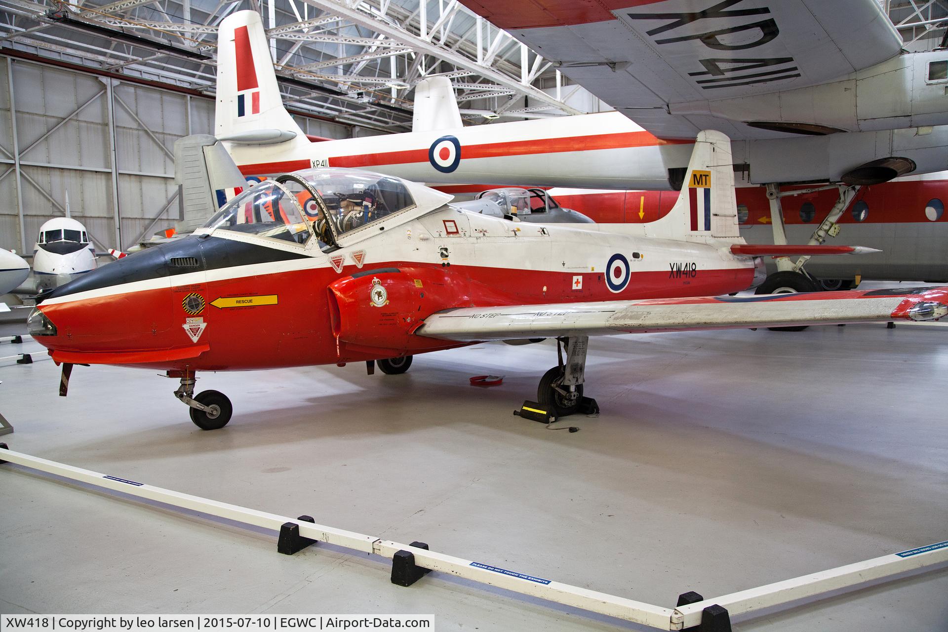 XW418, 1972 BAC 84 Jet Provost T.5A C/N EEP/JP/1040, Cosford Museum 10.7.2015