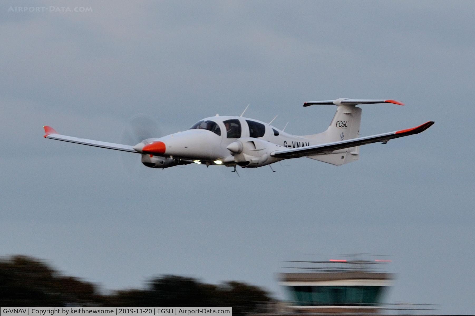 G-VNAV, 2019 Diamond DA-62 C/N 62.130, Late low pass.