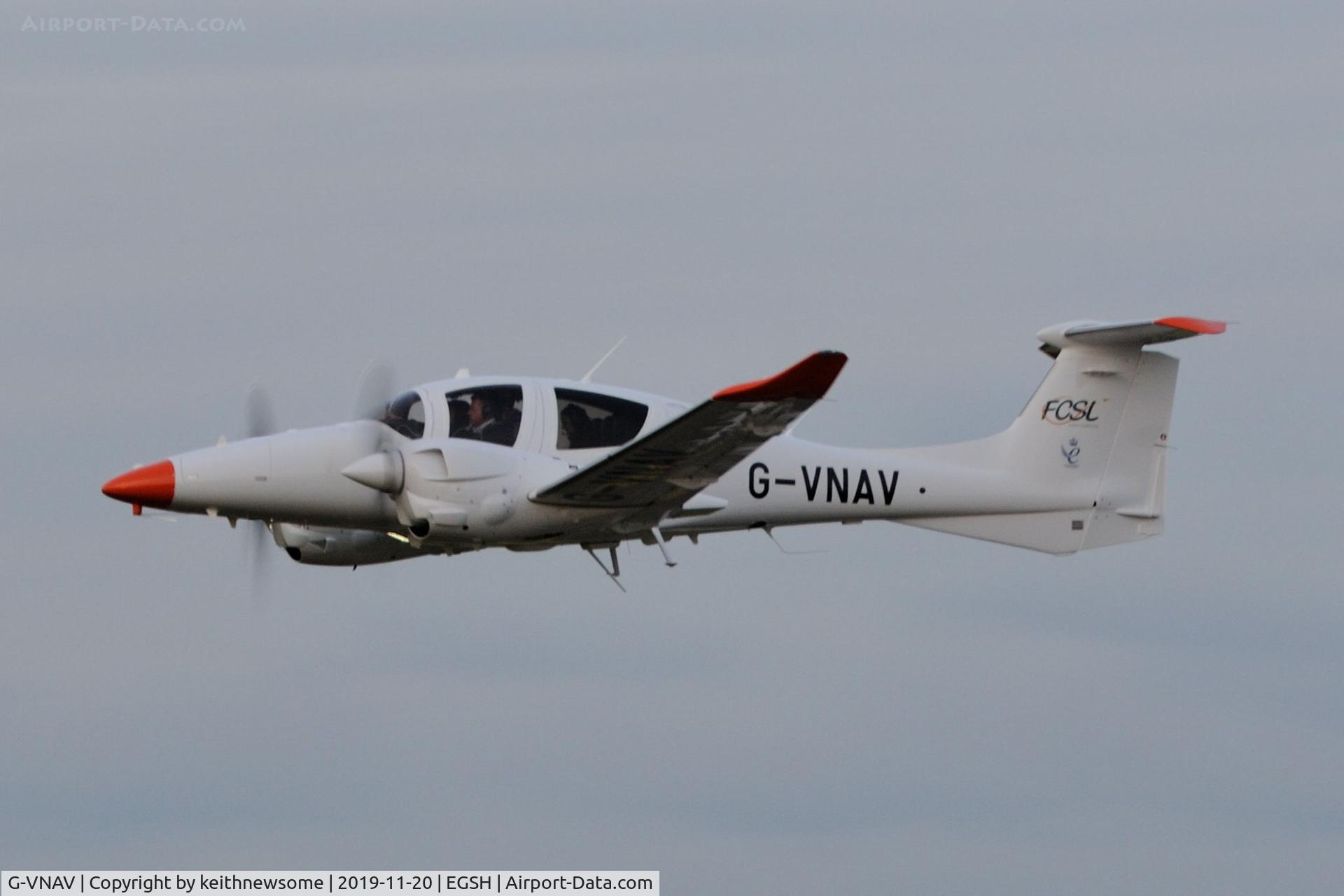 G-VNAV, 2019 Diamond DA-62 C/N 62.130, Late low pass.