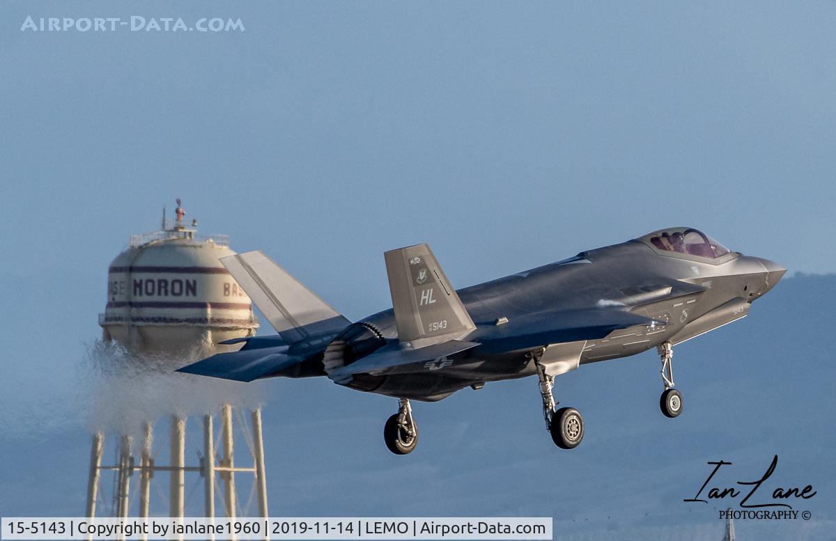 15-5143, 2015 Lockheed Martin F-35A Lightning II C/N AD-134, Arriving at Moron Air Base, Spain
