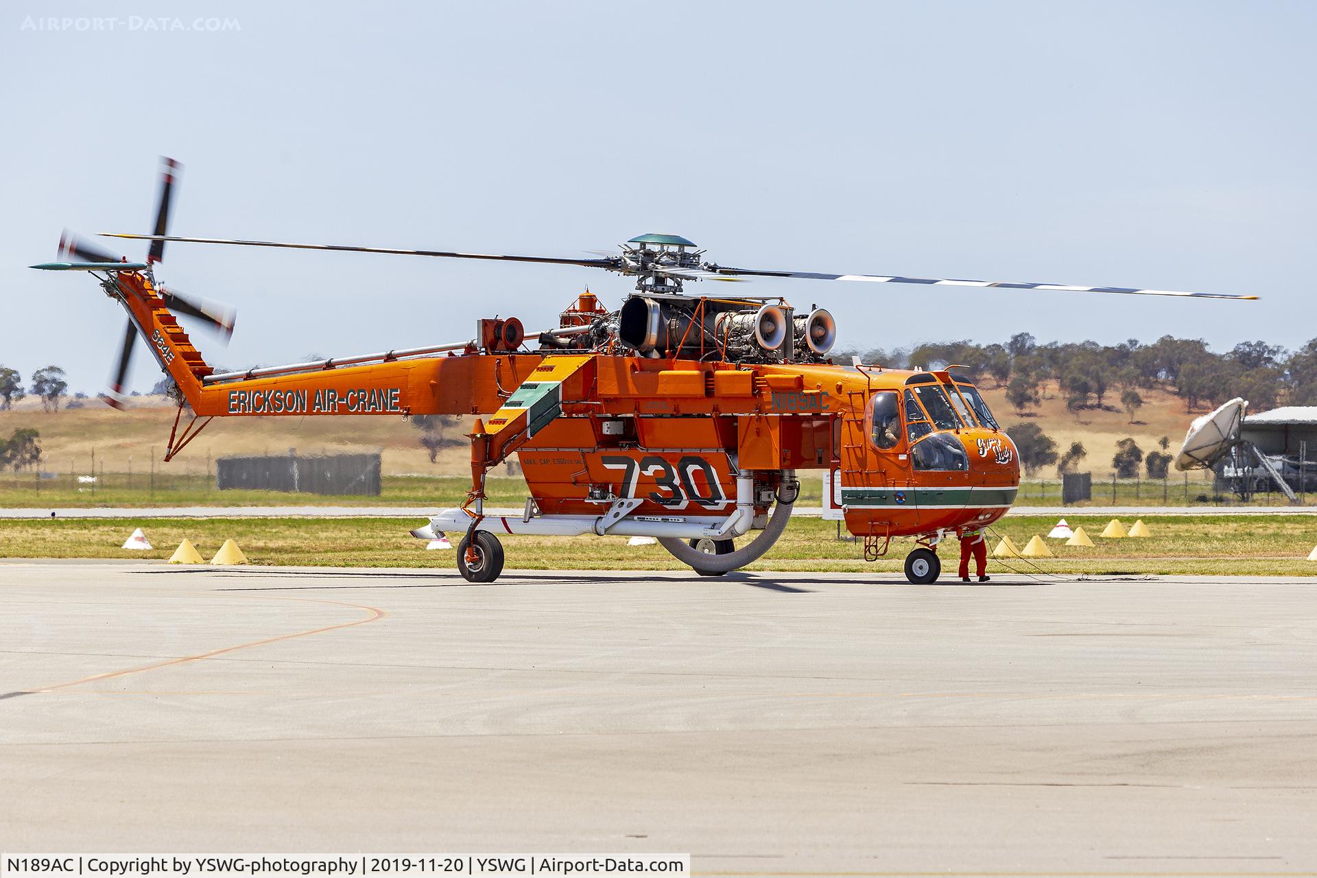N189AC, 1997 Erickson S64E Skycrane C/N 641001, Erickson Inc (N189AC) Erickson S64E Skycrane at Wagga Wagga Airport