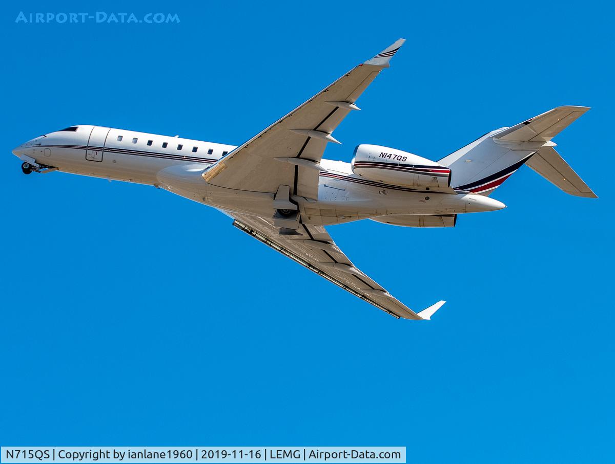 N715QS, 1999 Cessna 650 Citation VII C/N 650-7105, Departing from Runway 31 at Malaga Costa Del Sol