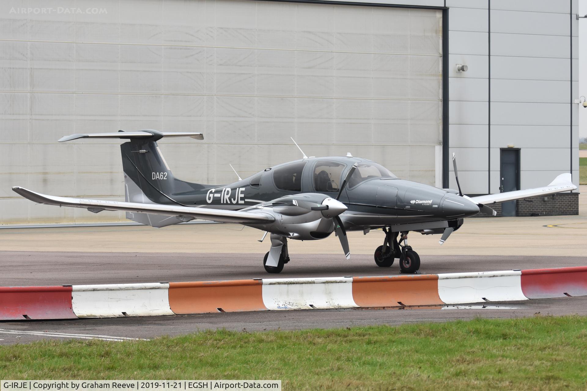 G-IRJE, 2018 Diamond DA-62 C/N 62.111, Parked at Norwich.