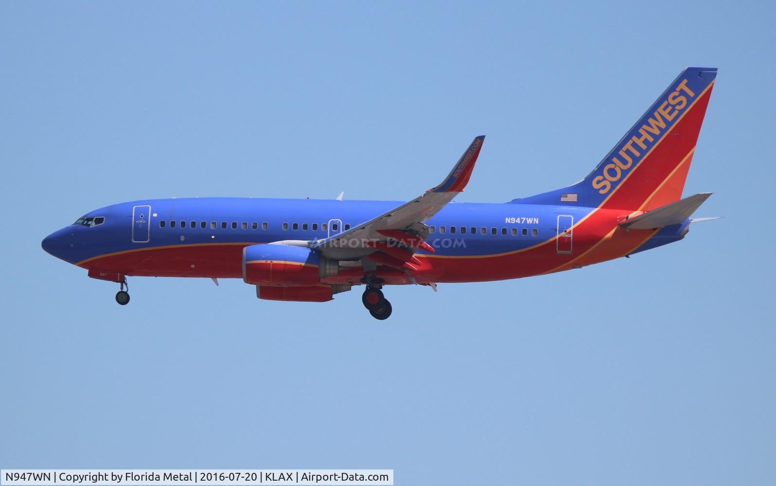 N947WN, 2010 Boeing 737-7H4 C/N 36924, Southwest