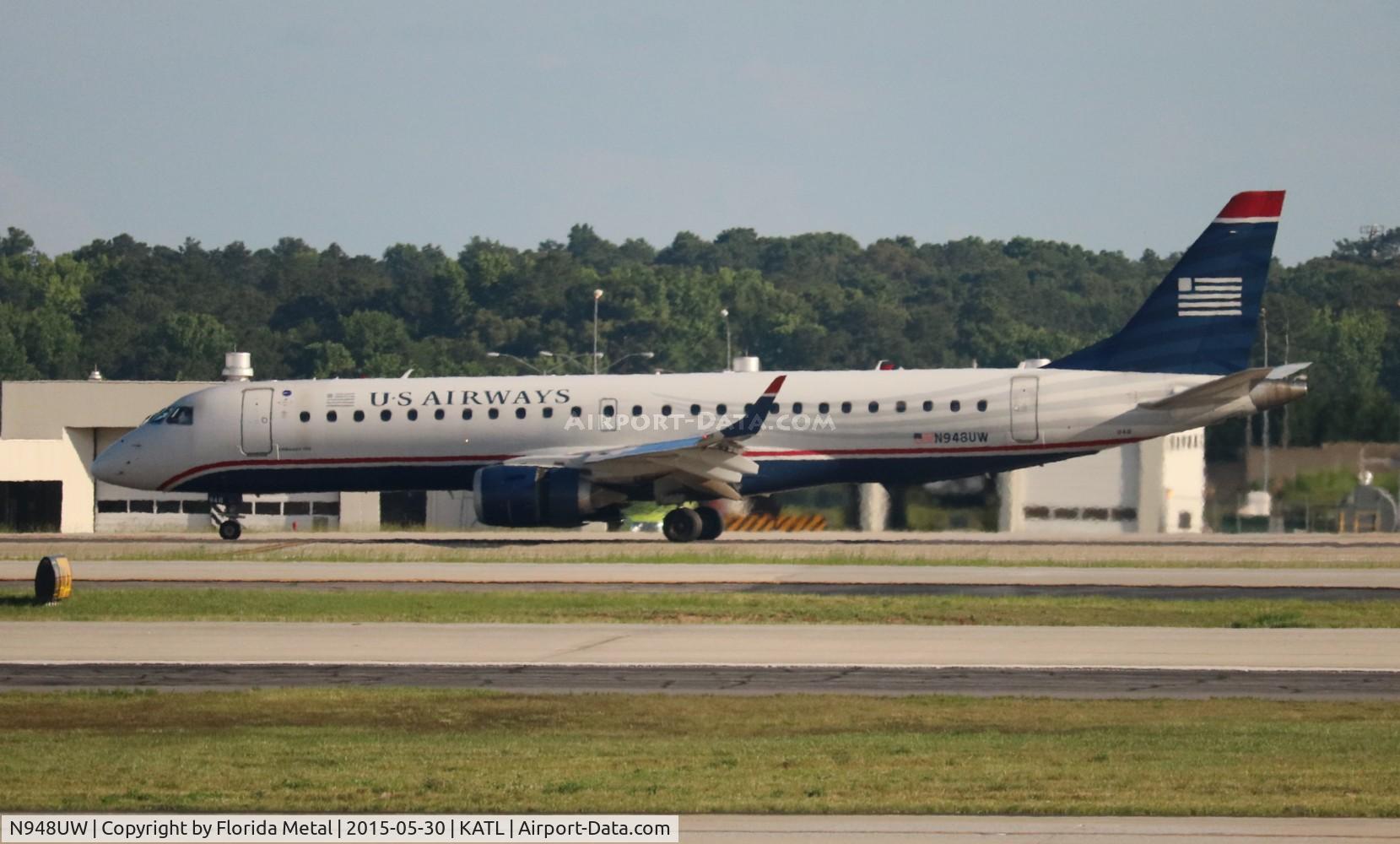 N948UW, 2007 Embraer 190AR (ERJ-190-100IGW) C/N 19000081, USAirways