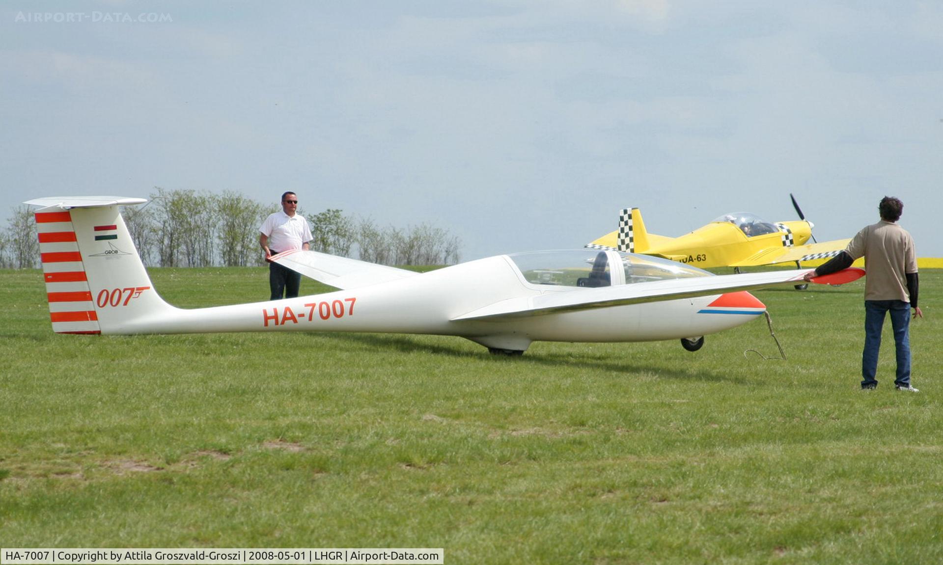 HA-7007, 1980 Grob G-103A Twin II Acro C/N 3400-K-233, LHGR - Gyuró Airport, Hungary