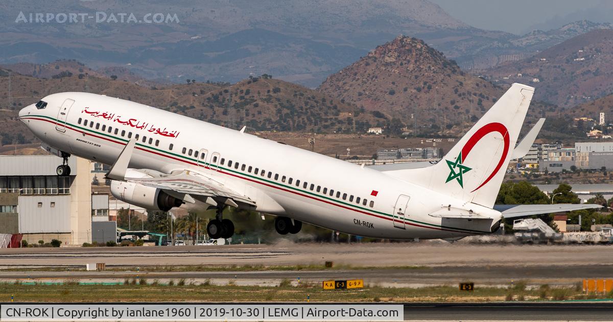 CN-ROK, 2006 Boeing 737-8B6 C/N 33064, Departing Malaga Costa Del Sol
