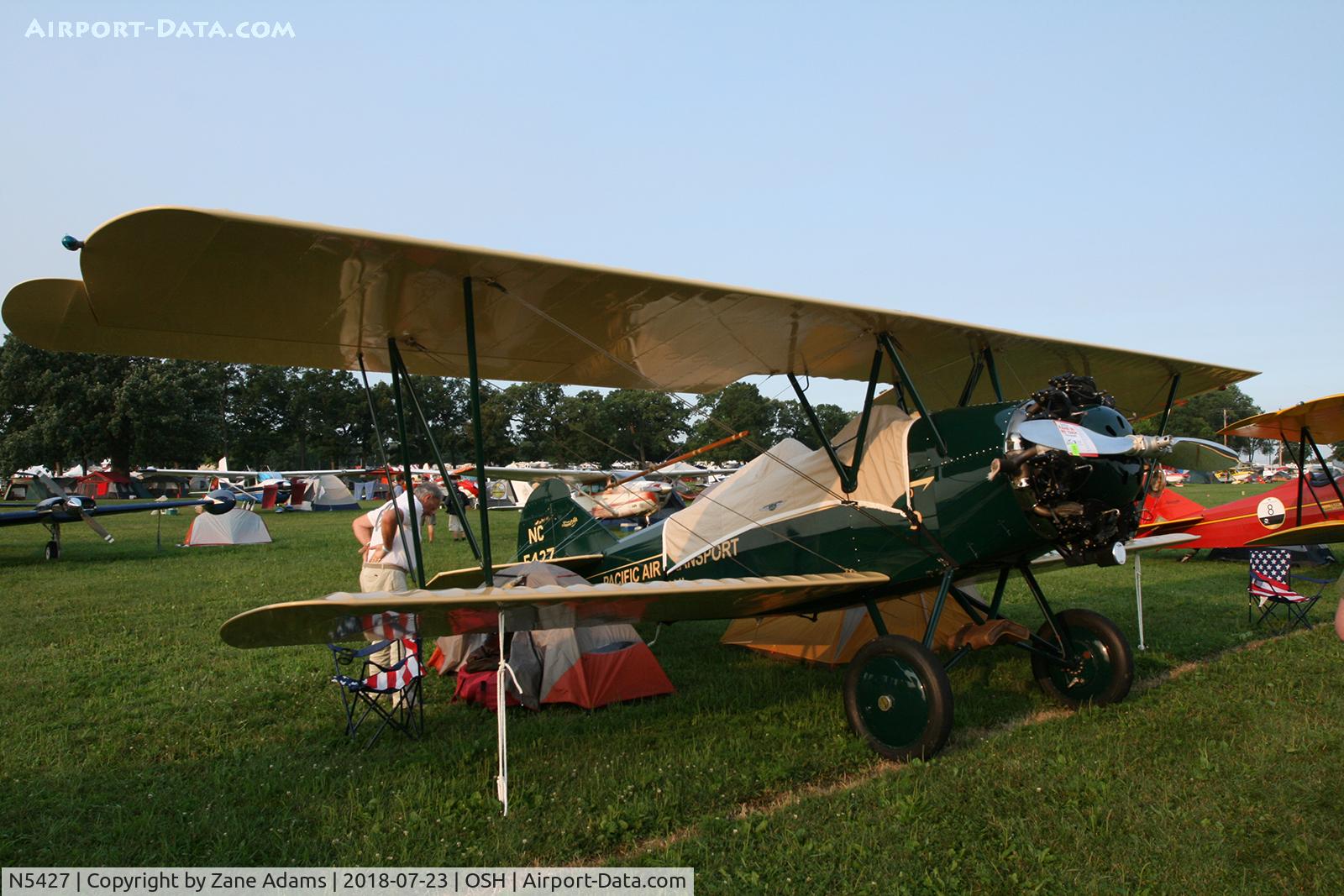 N5427, 1928 Travel Air 4000 C/N 516, At the 2018 EAA AirVenture - Oshkosh, WI