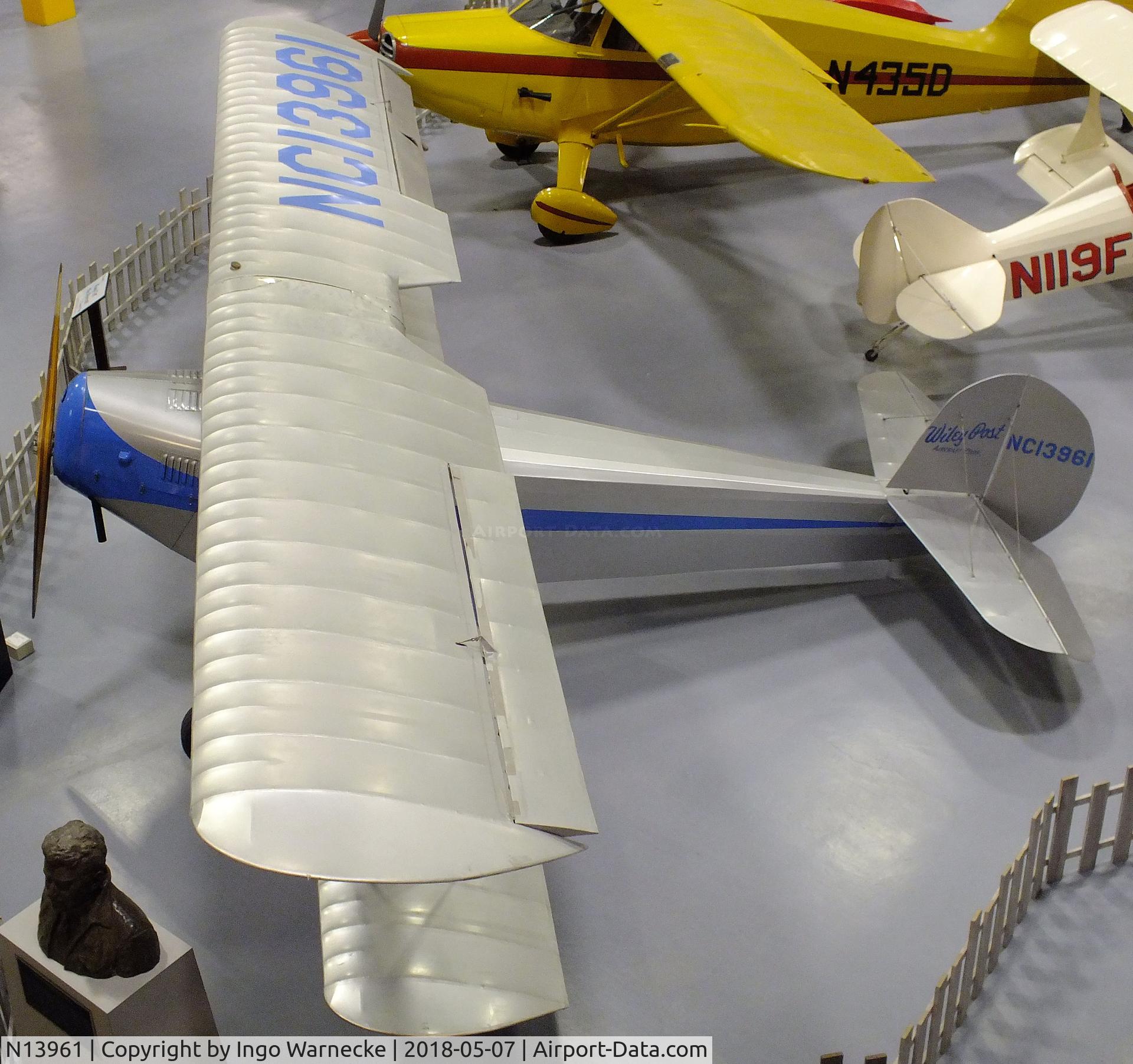 N13961, 1935 Post Aircraft Corp Wiley A C/N 12, Wiley Post Aircraft Corp Model A at the Science Museum Oklahoma, Oklahoma City OK
