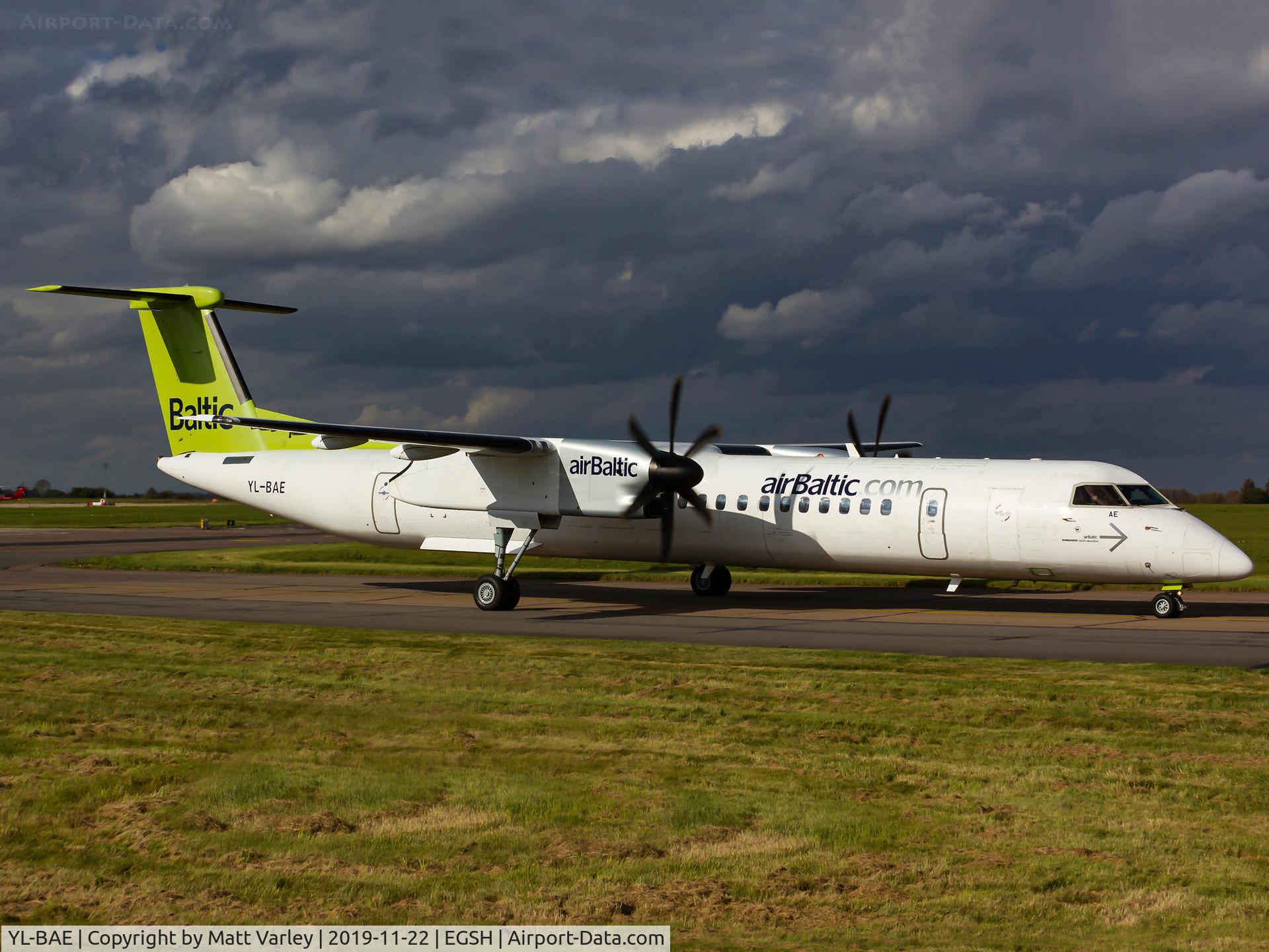 YL-BAE, 2009 Bombardier DHC-8-402 Dash 8 C/N 4289, Arriving at Norwich for paintwork ????  :)