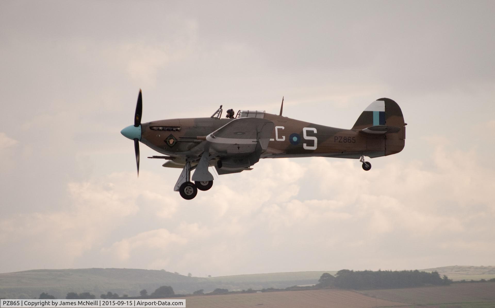 PZ865, 1944 Hawker Hurricane IIC C/N PZ865, A not brilliant snap of PZ865 at RAF Leuchars.